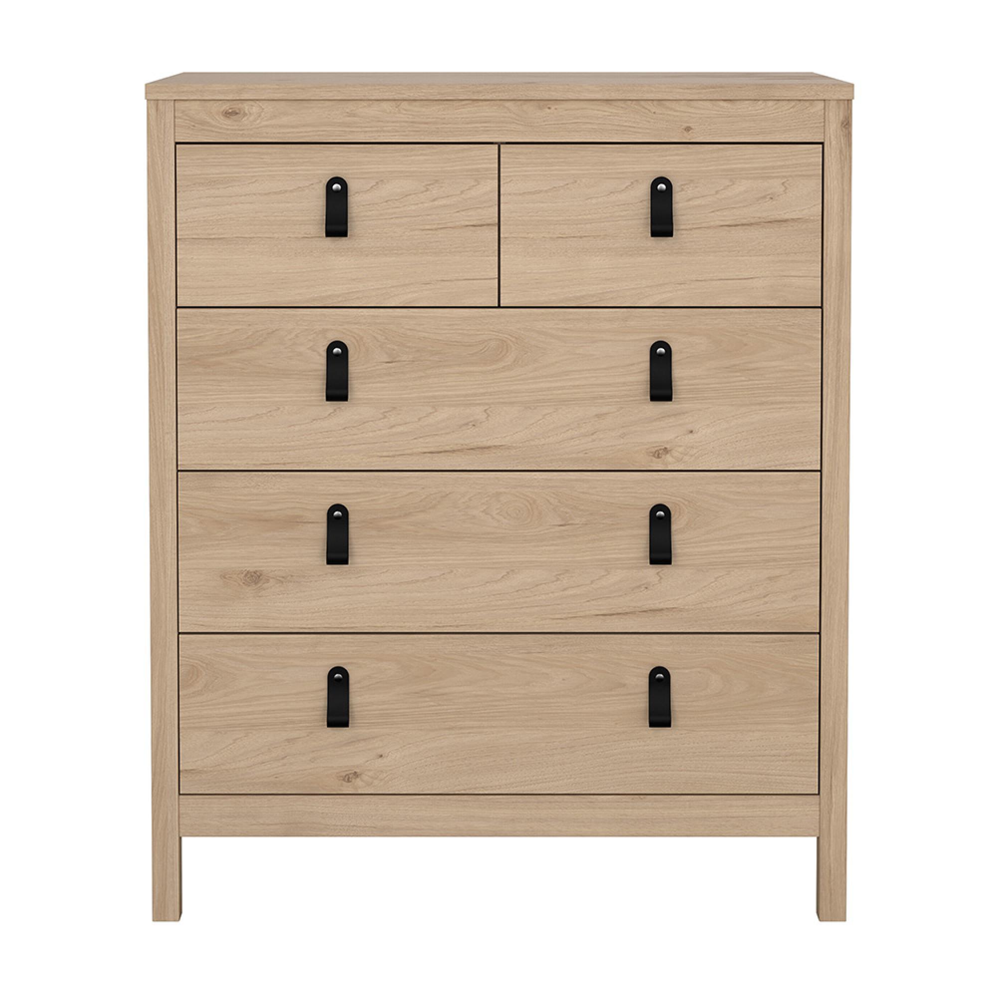 Barcelona Chest - 3+2 Drawer - Jackson Hickory Oak