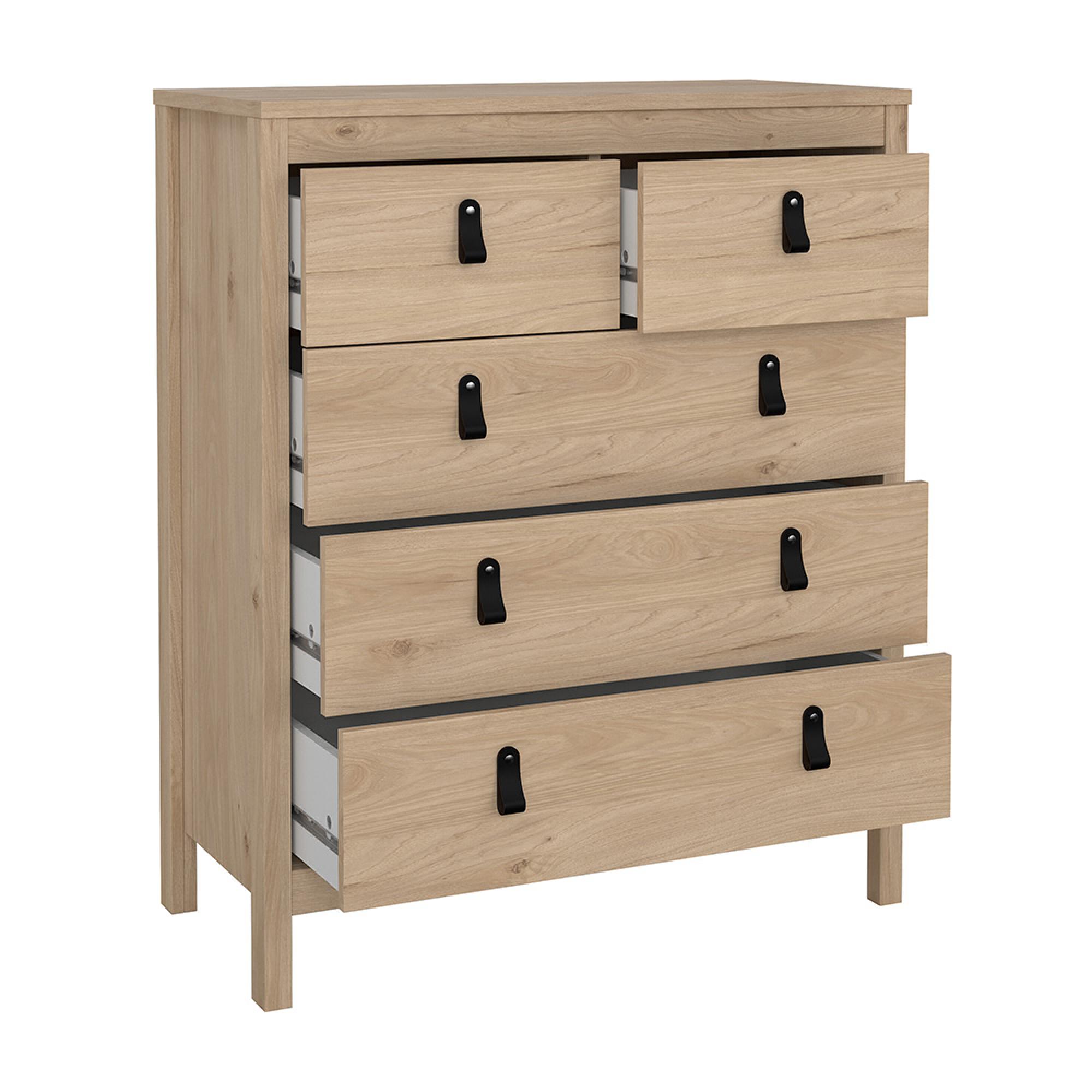 Barcelona Chest - 3+2 Drawer - Jackson Hickory Oak