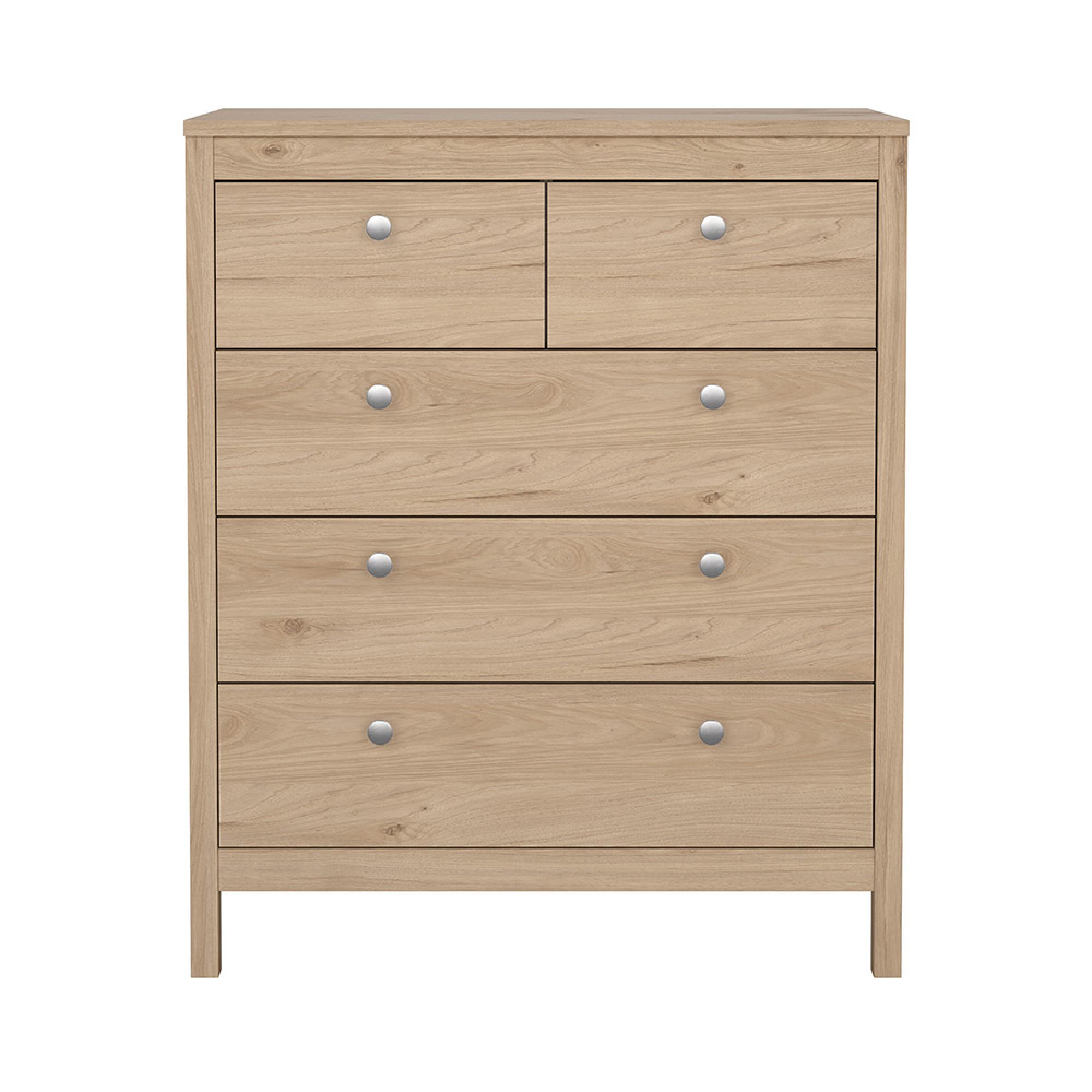Madrid Chest - 3+2 Drawer - Jackson Hickory Oak