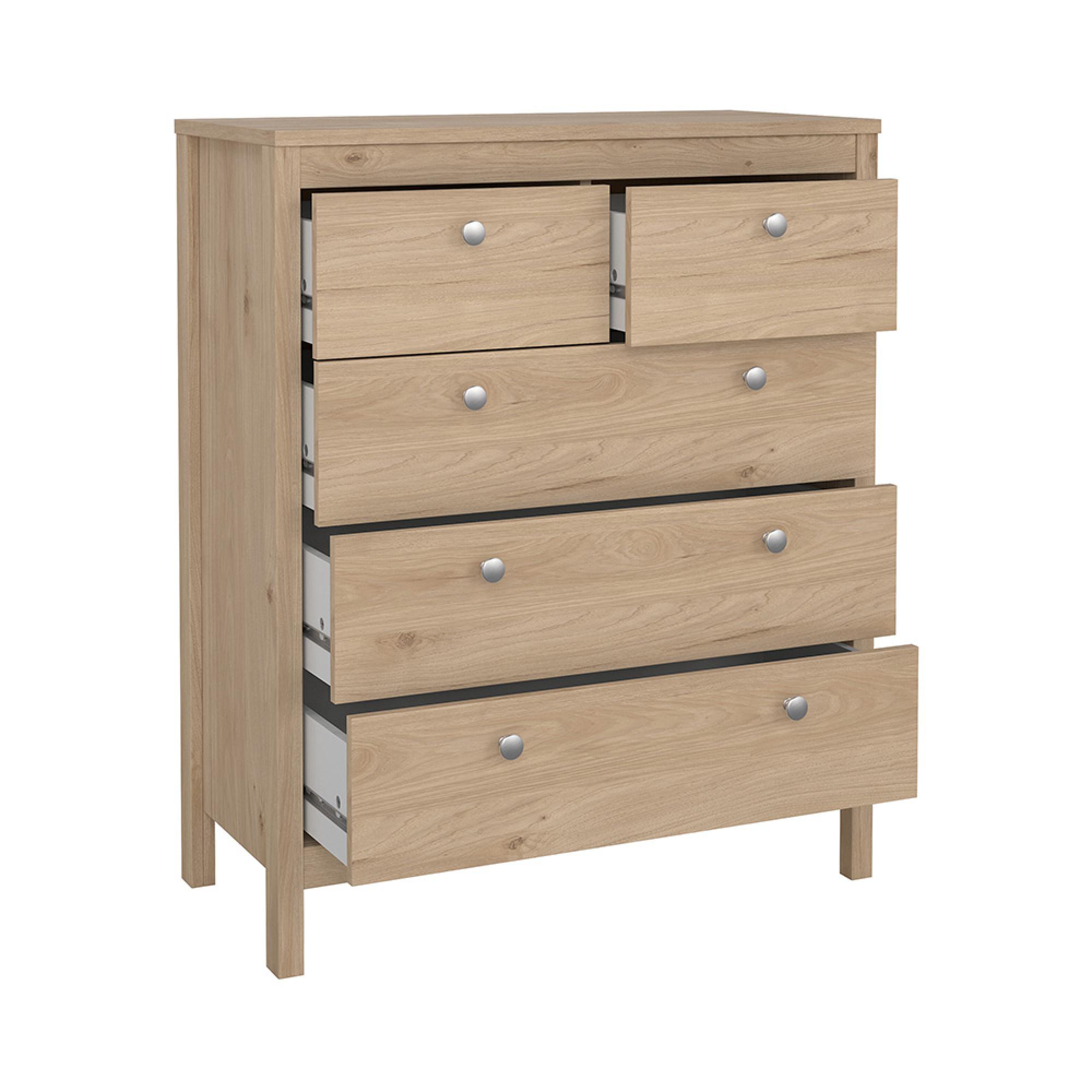 Madrid Chest - 3+2 Drawer - Jackson Hickory Oak