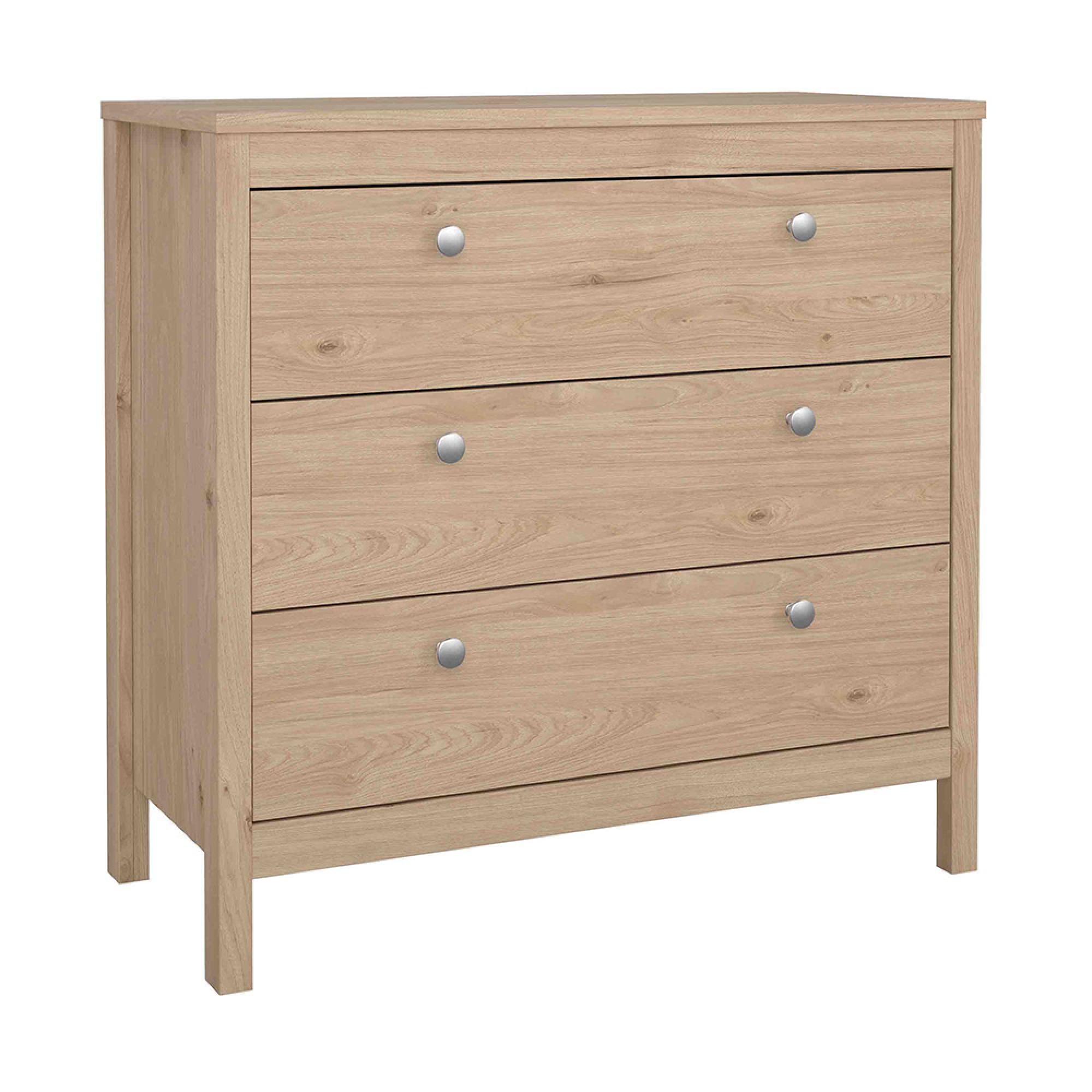 Madrid Chest - 3 Drawer - Jackson Hickory Oak