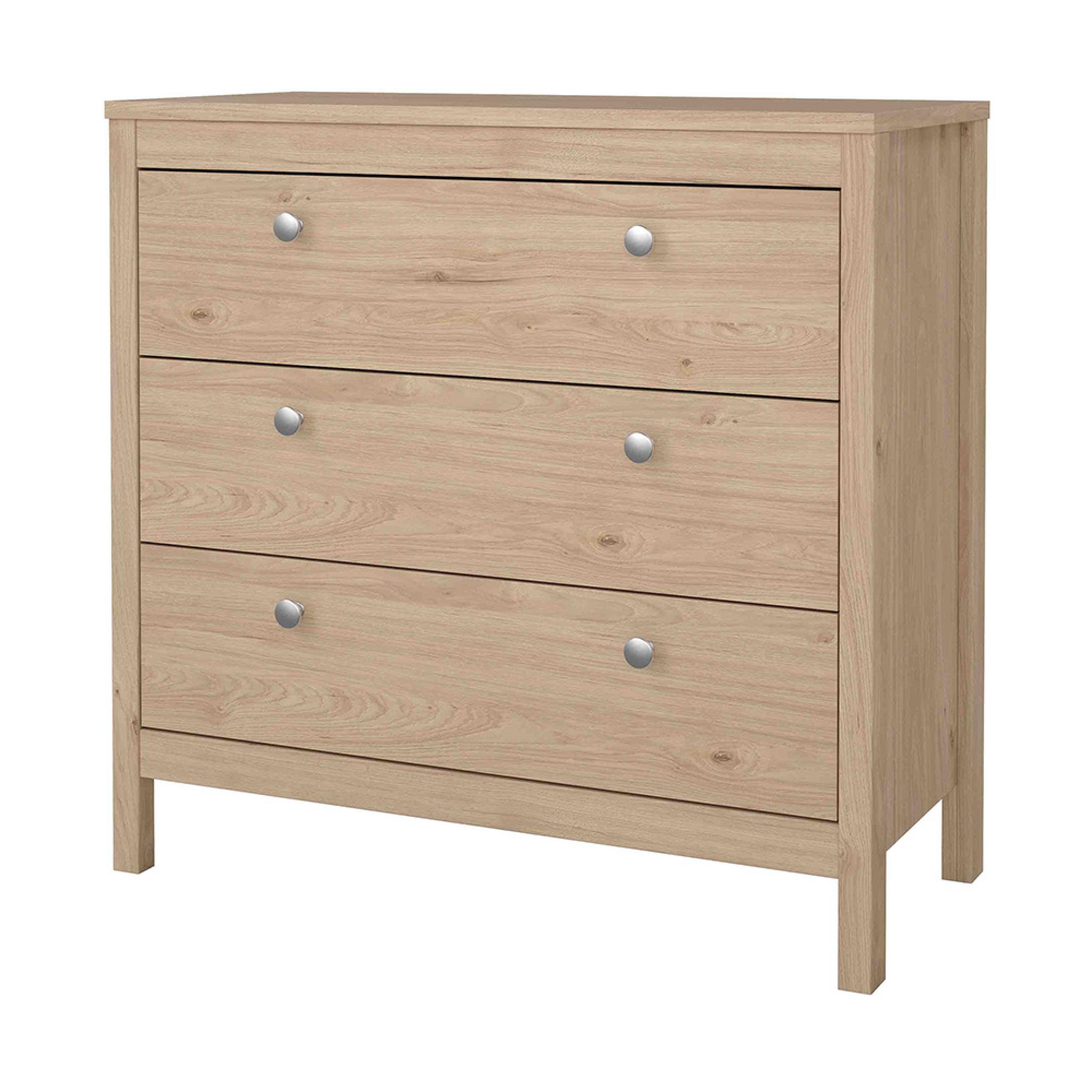 Madrid Chest - 3 Drawer - Jackson Hickory Oak
