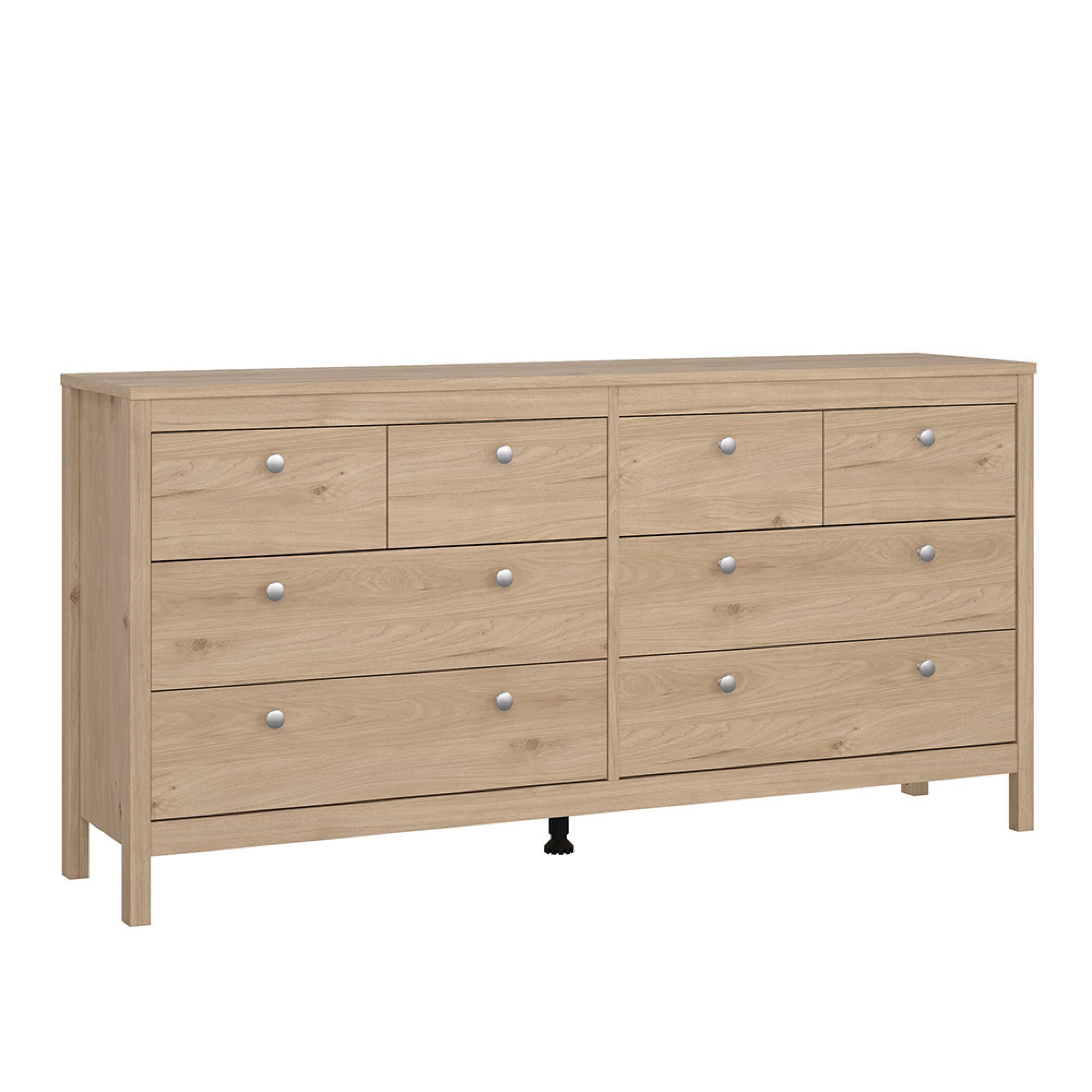 Madrid Dresser - 4+4 Drawer - Double - Jackson Hickory Oak