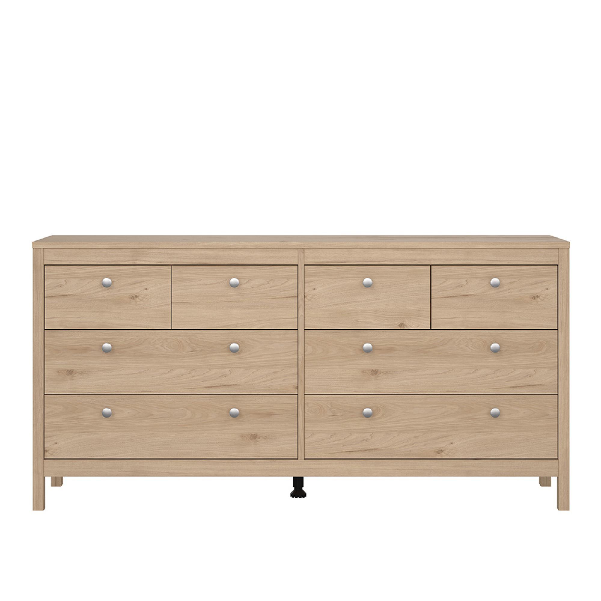 Madrid Dresser - 4+4 Drawer - Double - Jackson Hickory Oak