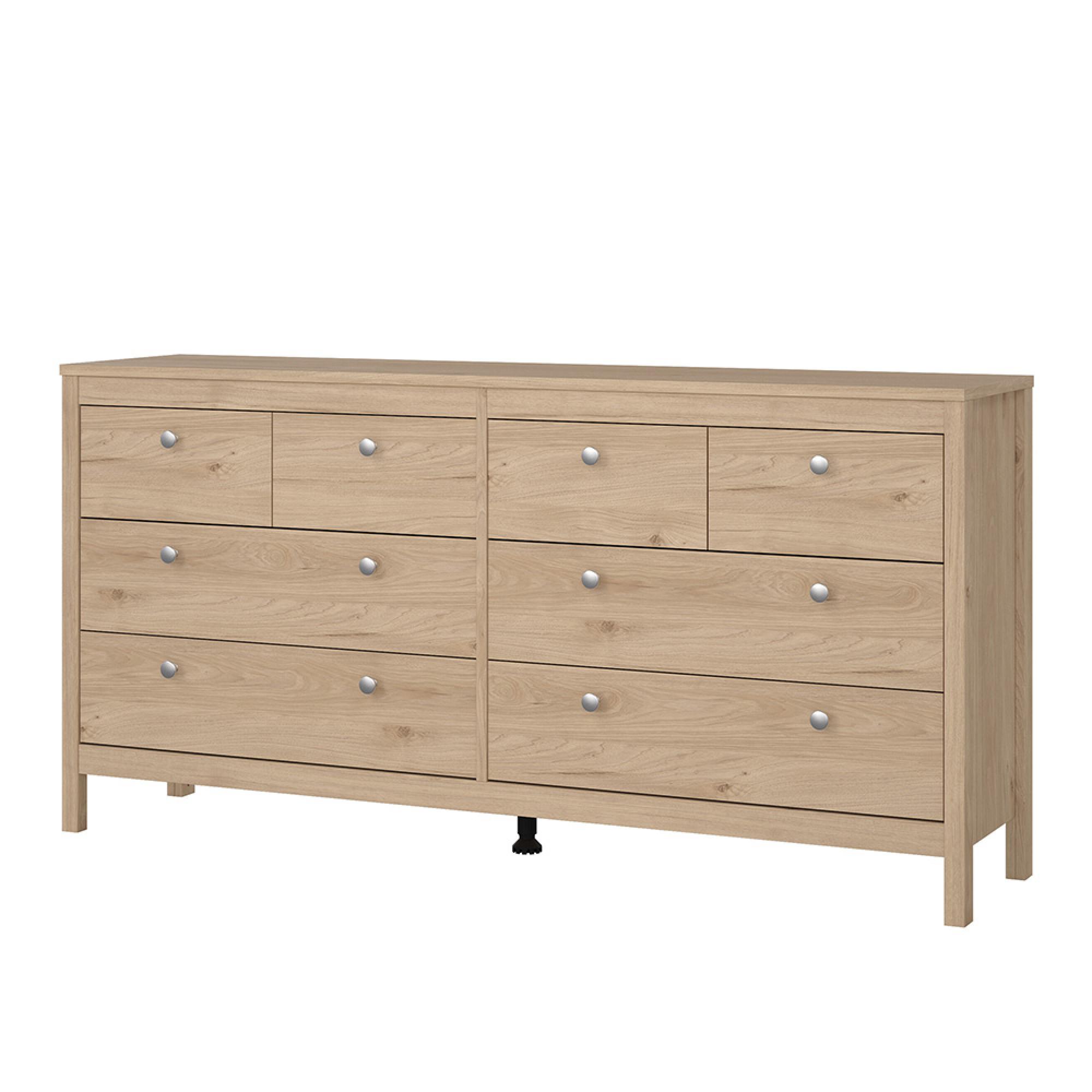 Madrid Dresser - 4+4 Drawer - Double - Jackson Hickory Oak