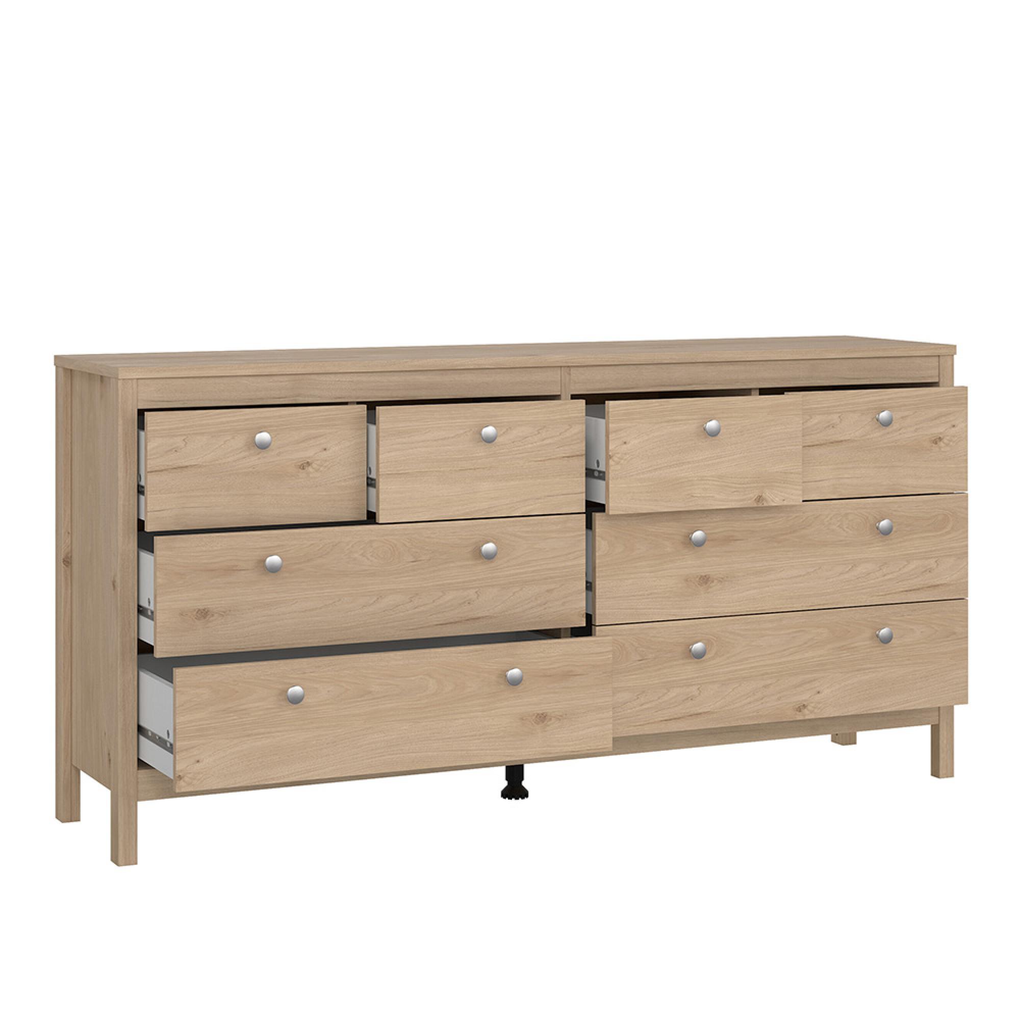Madrid Dresser - 4+4 Drawer - Double - Jackson Hickory Oak