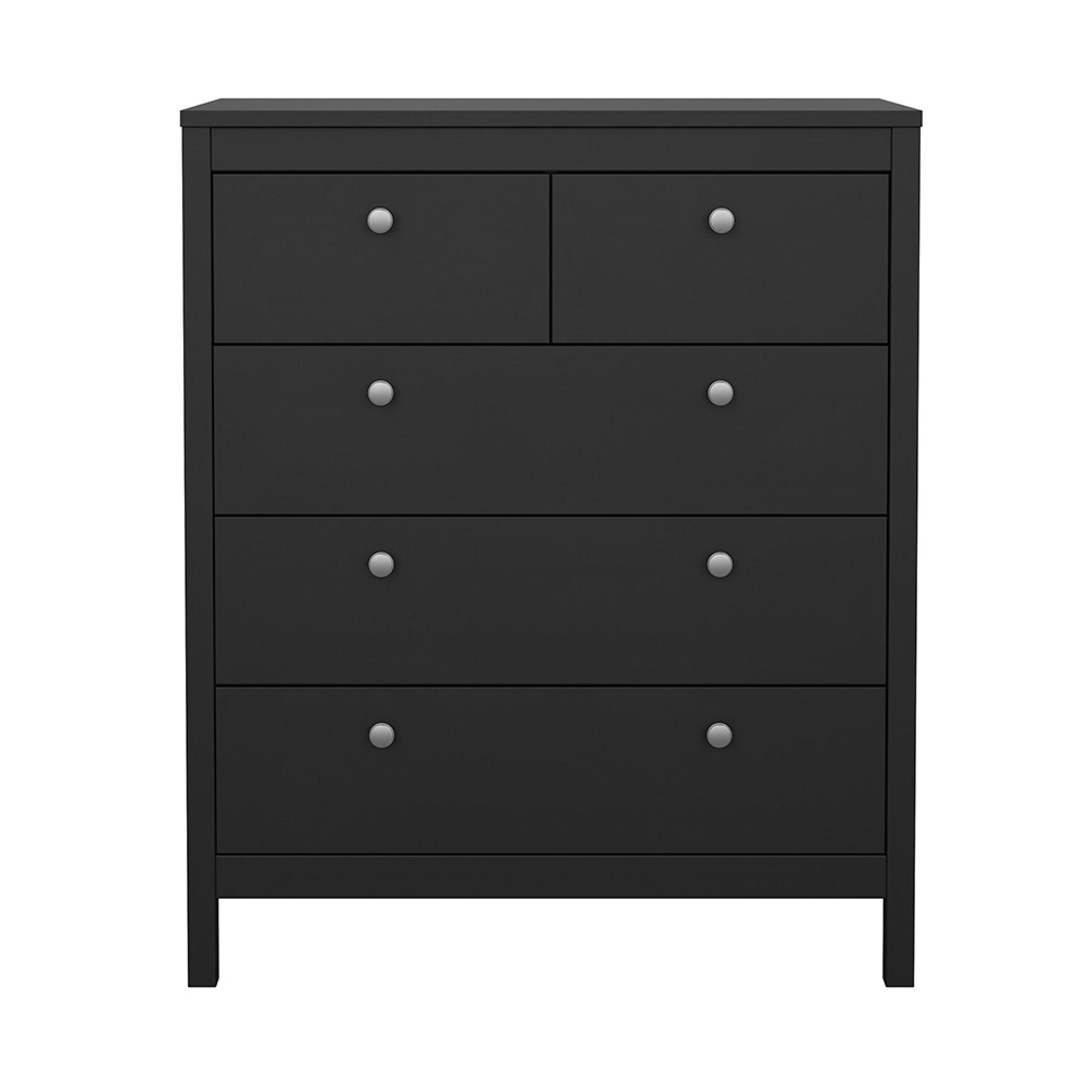 Madrid Chest - 3+2 Drawer - Black