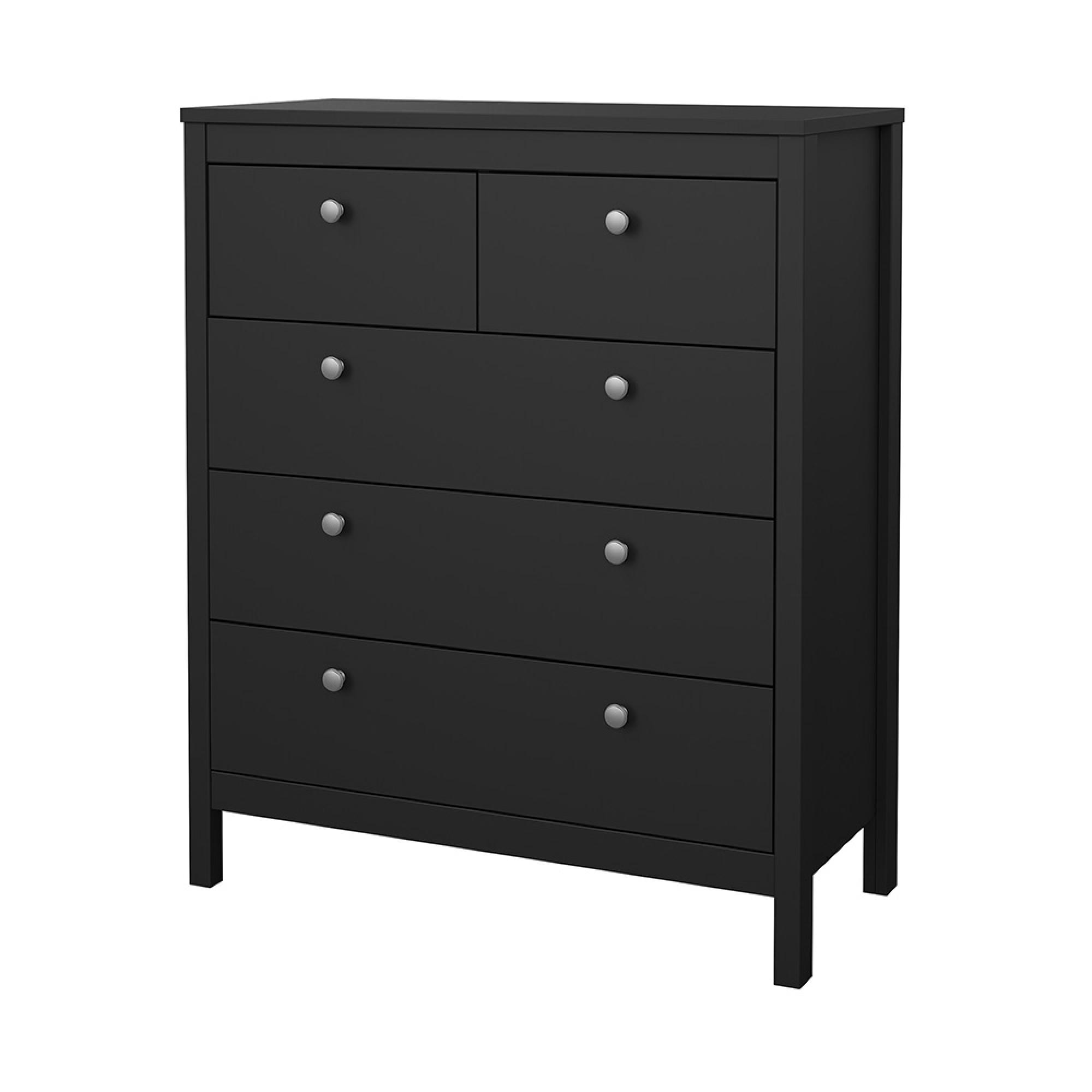 Madrid Chest - 3+2 Drawer - Black
