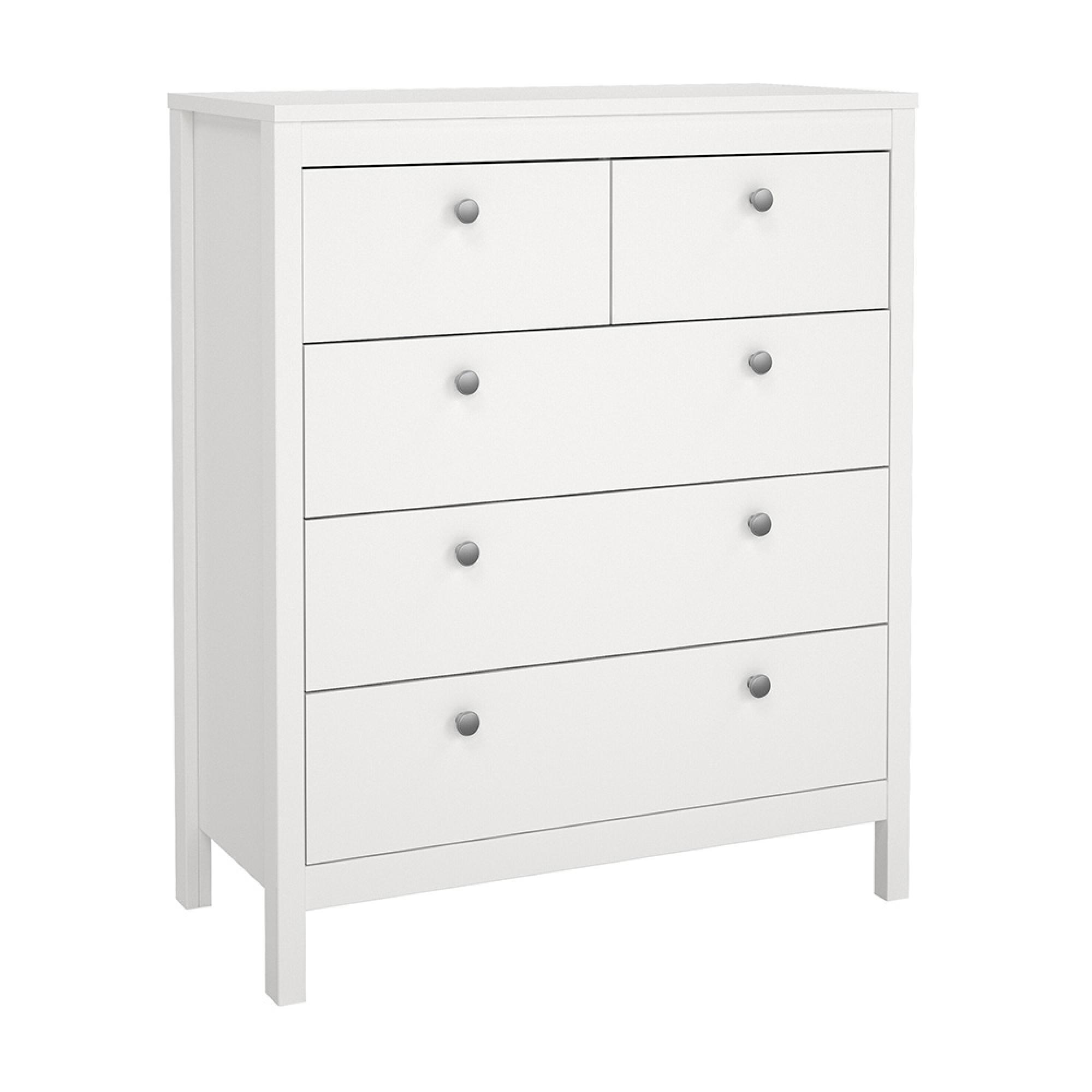 Madrid Chest - 3+2 Drawer - White