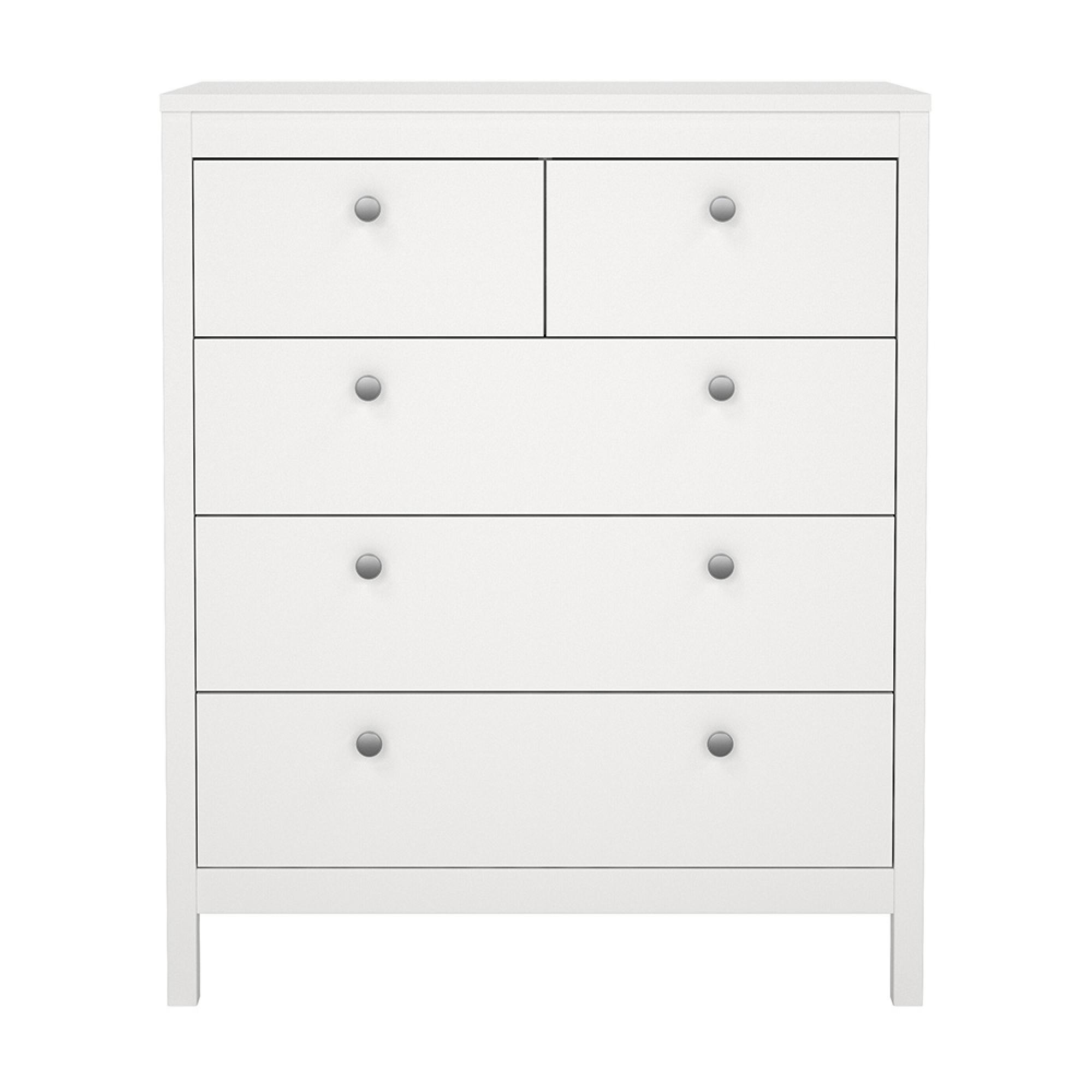 Madrid Chest - 3+2 Drawer - White