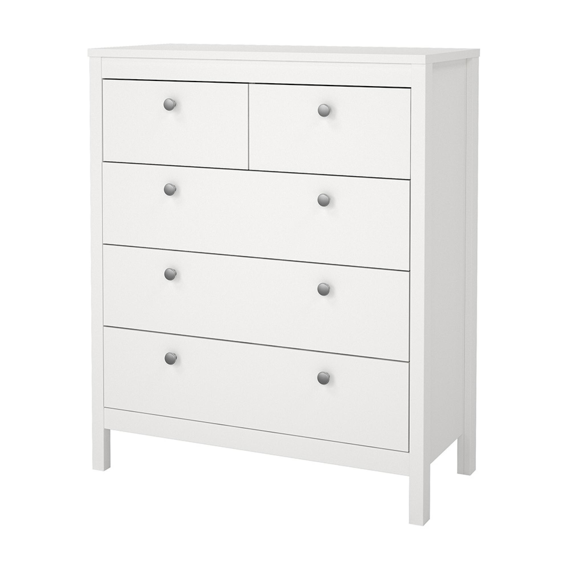 Madrid Chest - 3+2 Drawer - White