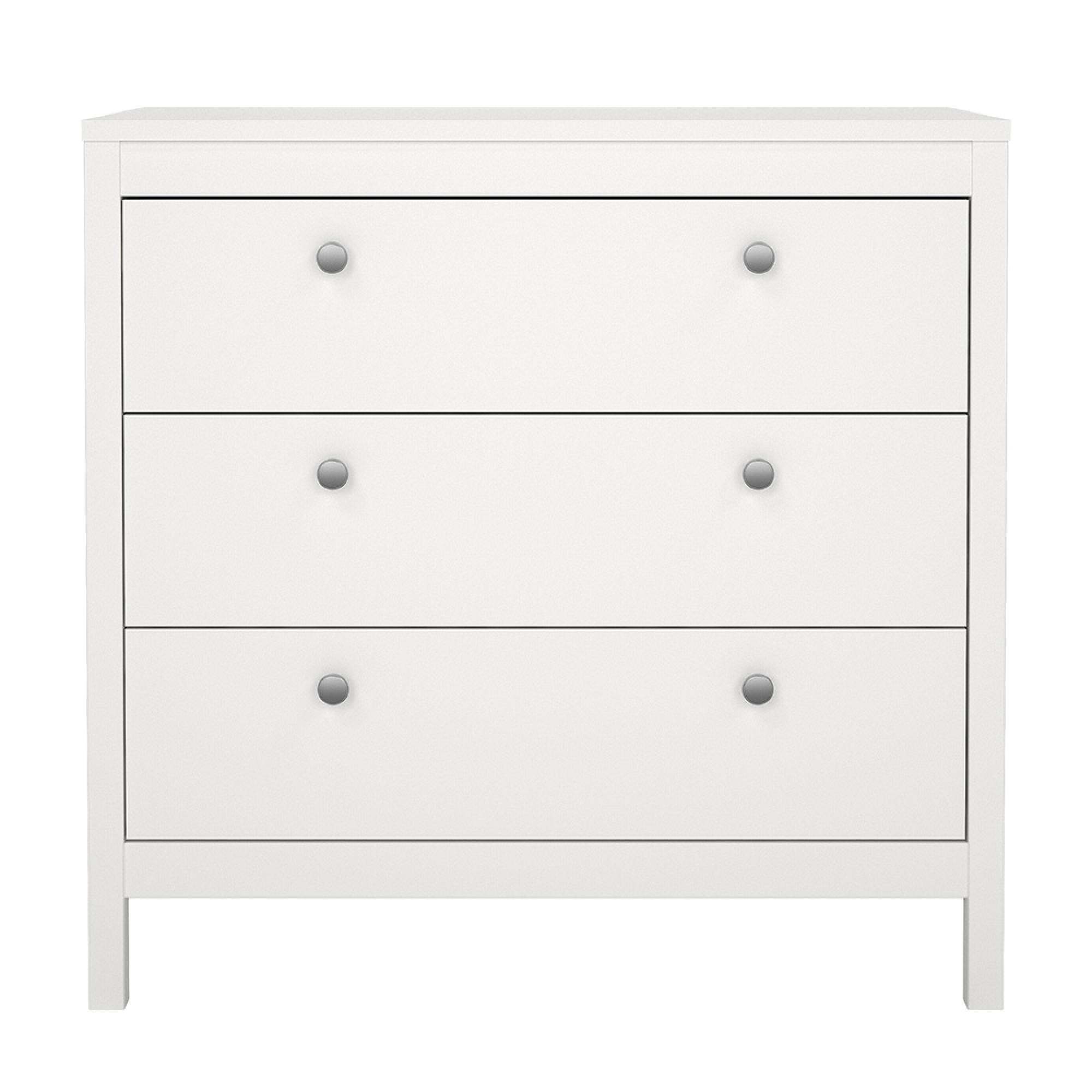 Madrid Chest - 3 Drawer - Small - White