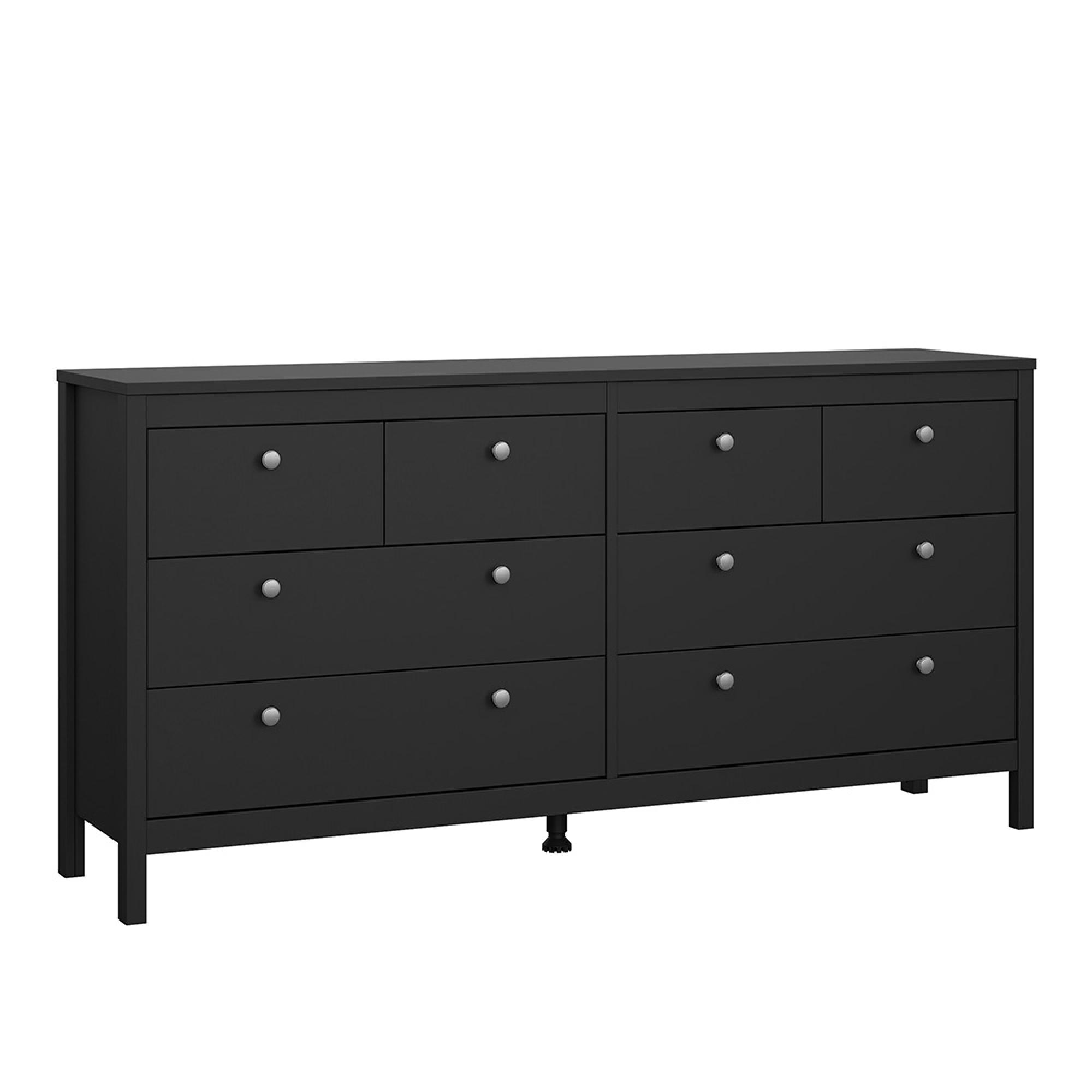 Madrid Dresser - 8 Drawer - Black