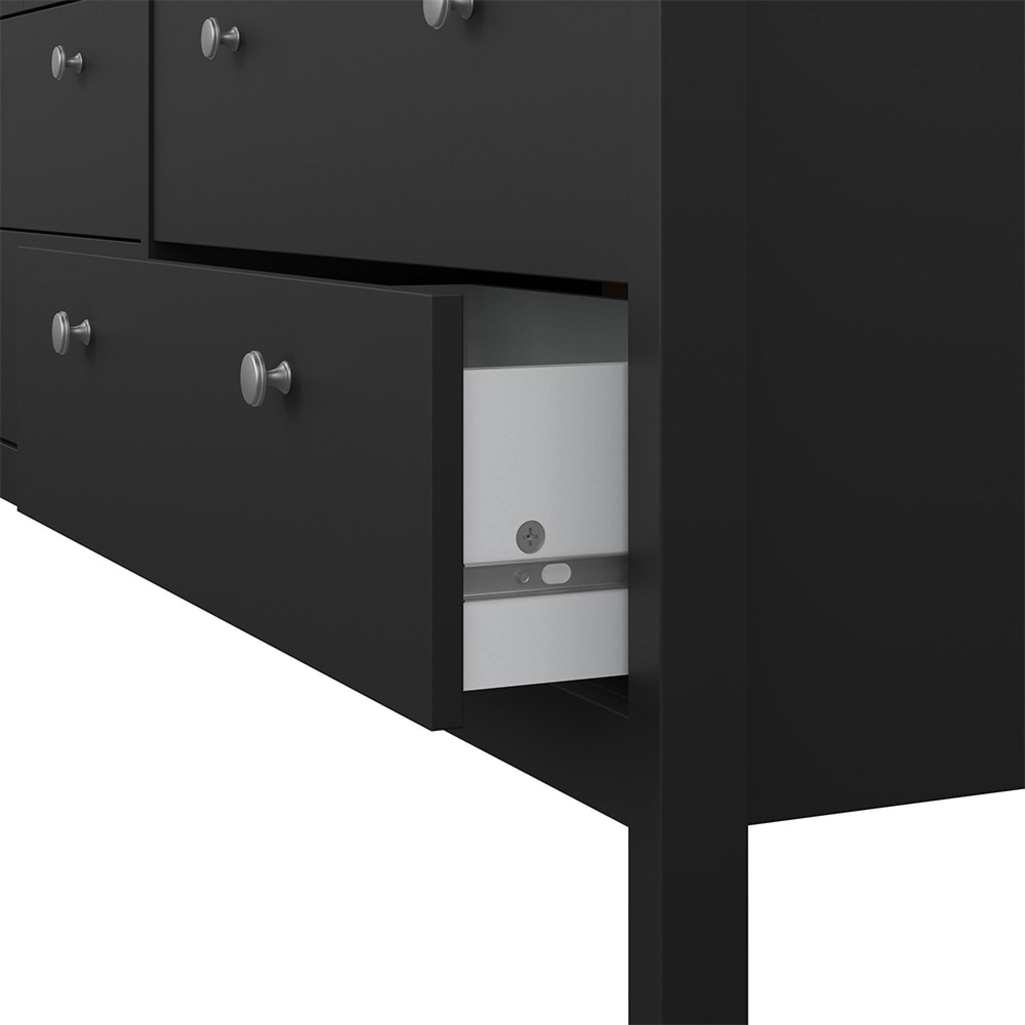 Madrid Dresser - 8 Drawer - Black