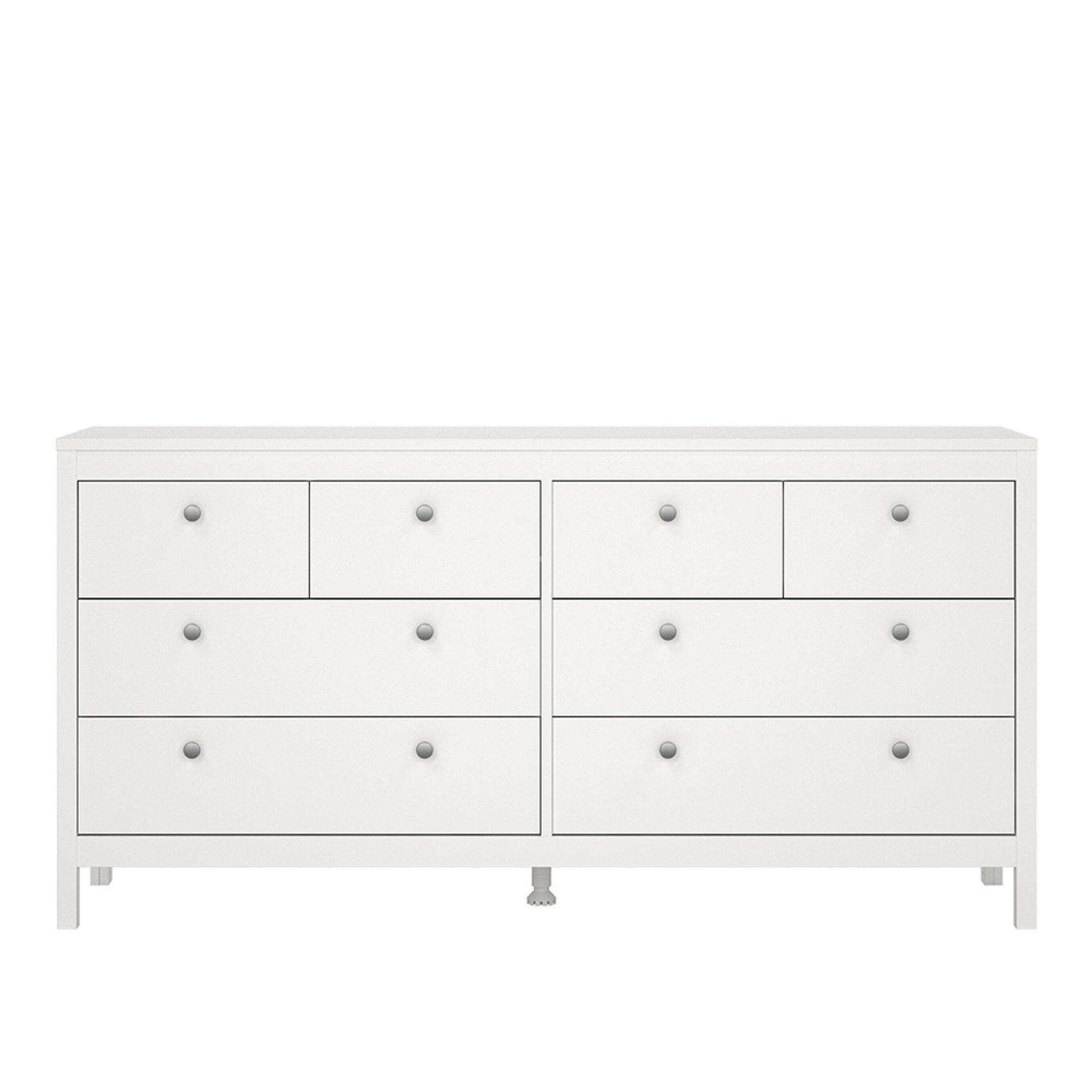 Madrid Dresser - 8 Drawer - Wide - White