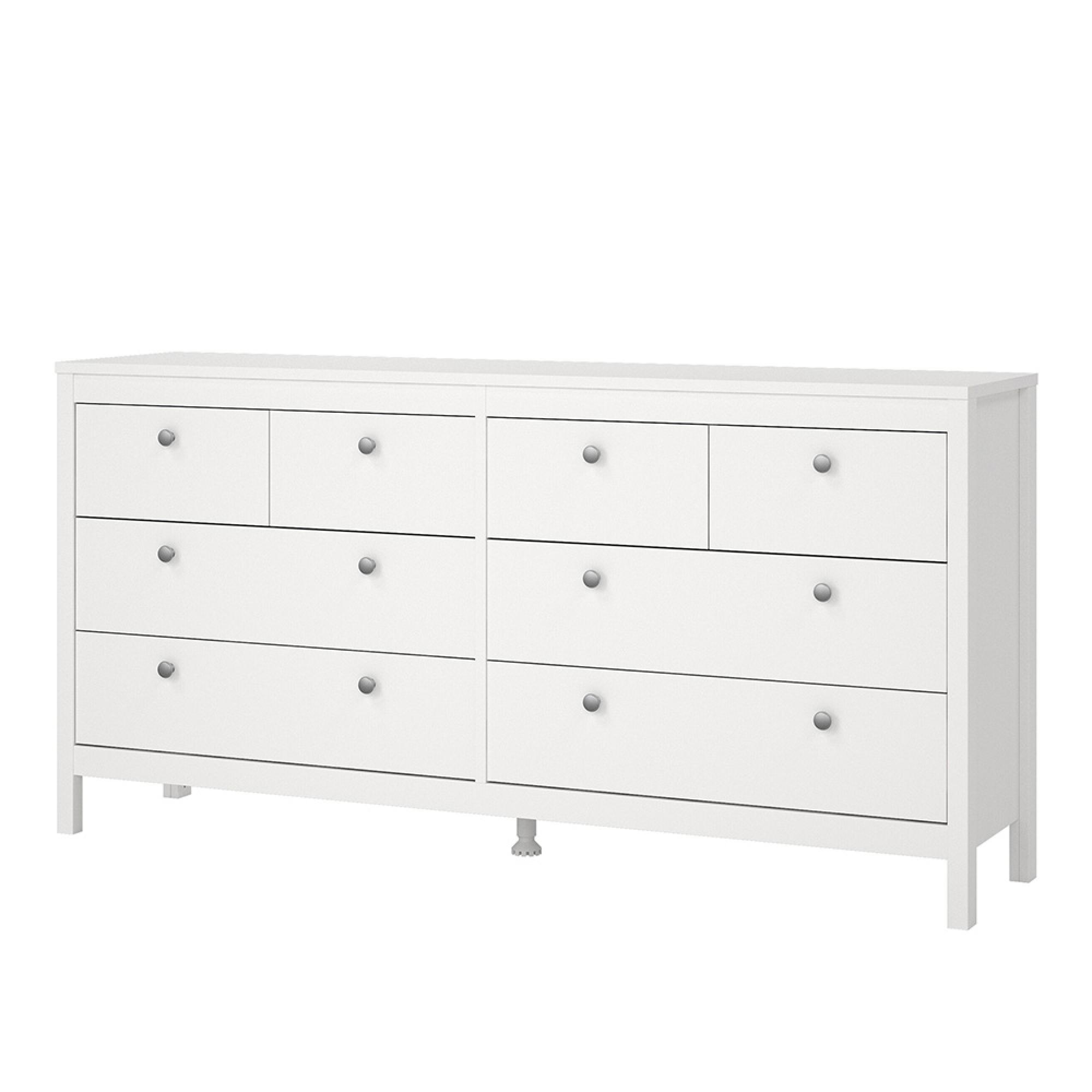 Madrid Dresser - 8 Drawer - Wide - White