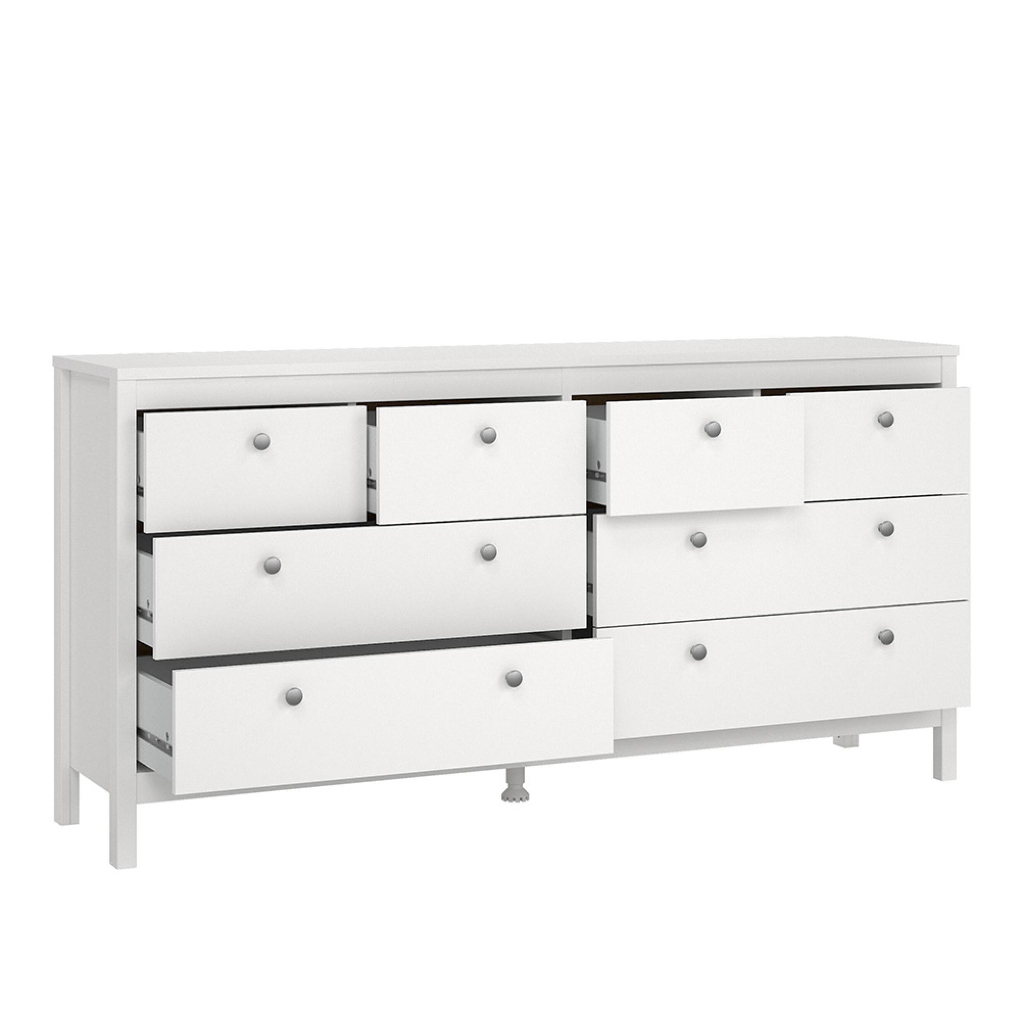 Madrid Dresser - 8 Drawer - Wide - White