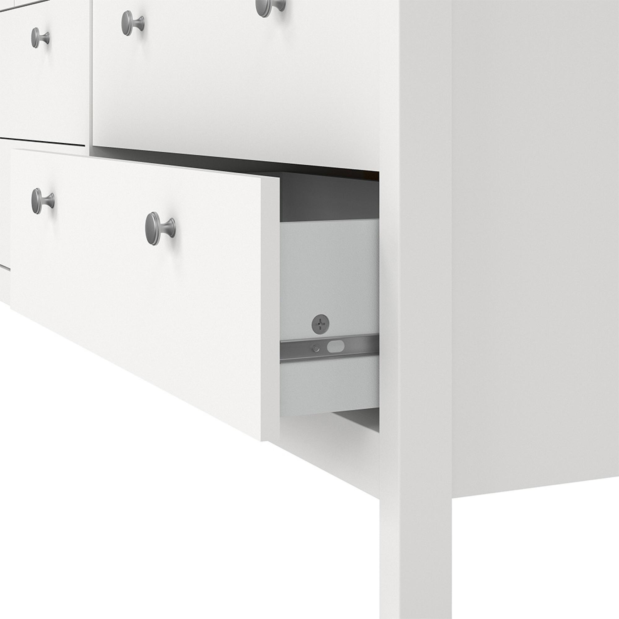 Madrid Dresser - 8 Drawer - Wide - White