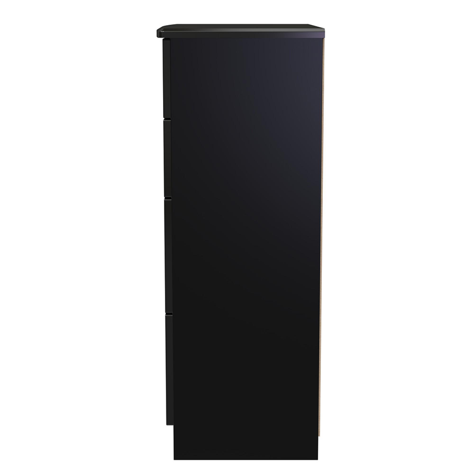 Camden Chest - 4 Drawer - Deep - Black Gloss