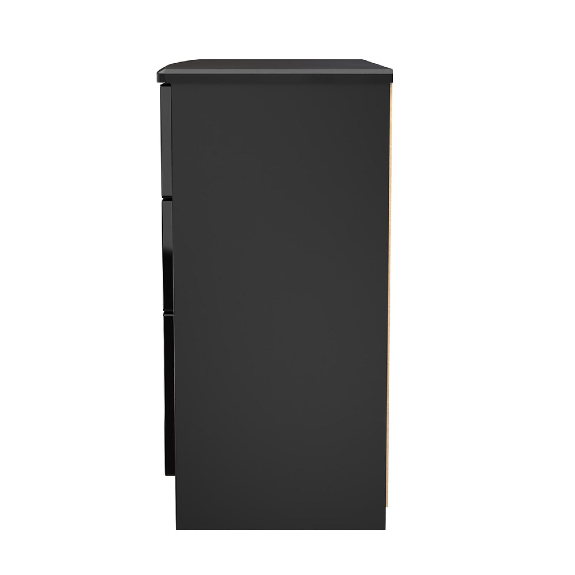 Camden Chest - 6 Drawer - Midi - Black Gloss