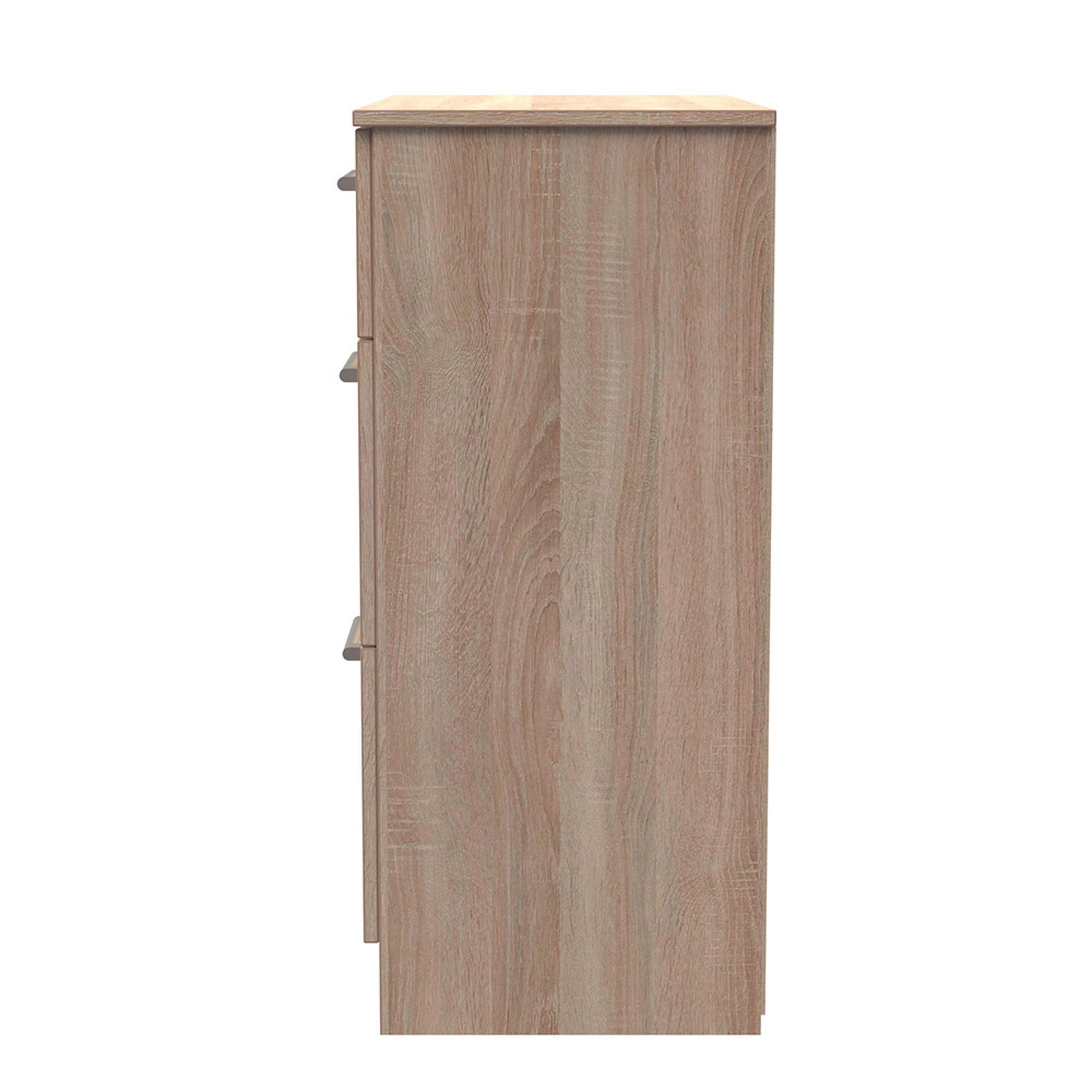 Devon Deep Chest - 3 Drawer - Oak