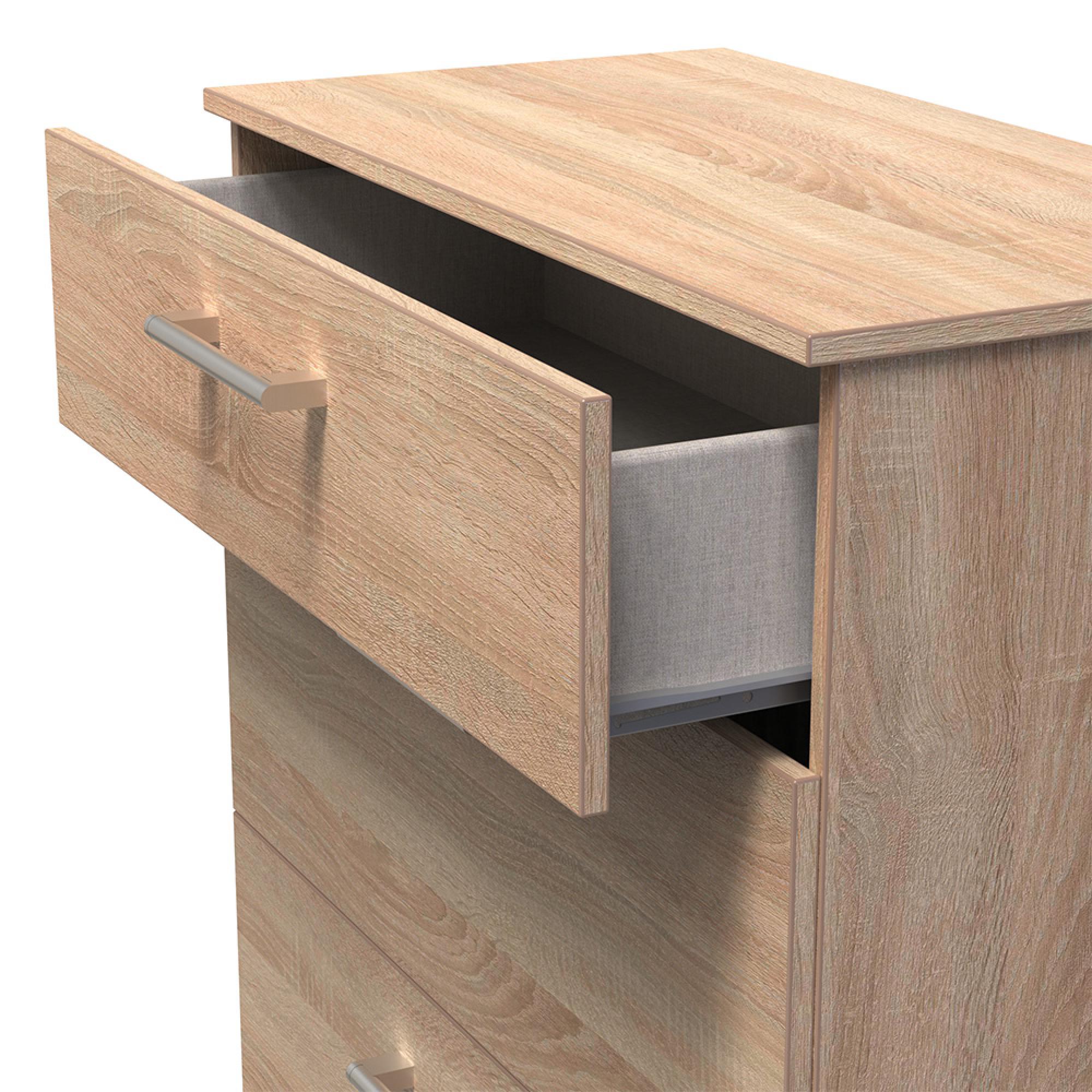 Devon Deep Chest - 3 Drawer - Oak