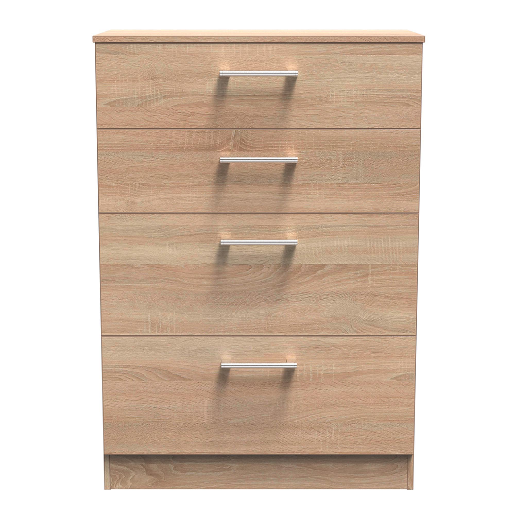 Devon Deep Chest - 4 Drawer - Oak