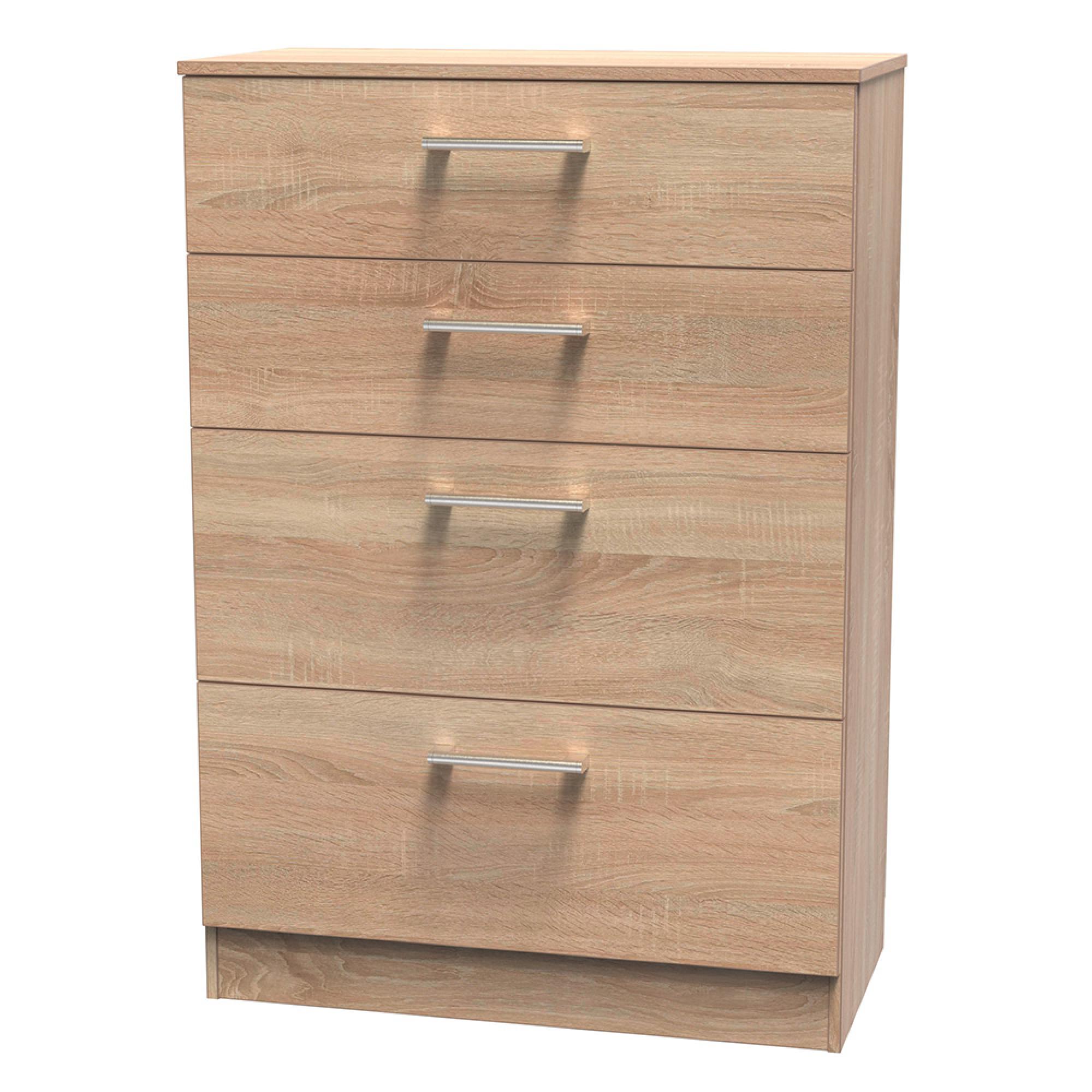 Devon Deep Chest - 4 Drawer - Oak