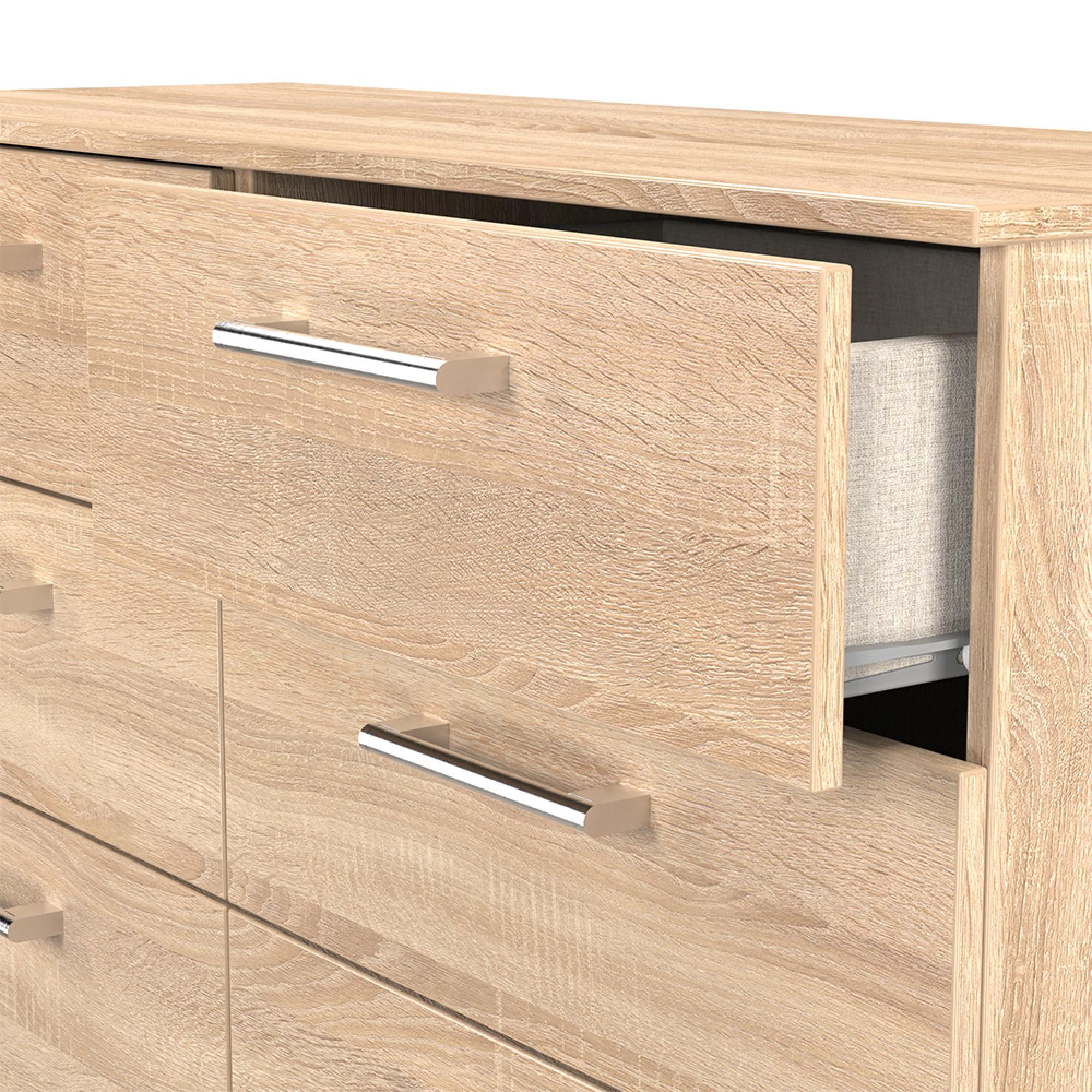 Devon Midi Chest - 6 Drawer - Oak