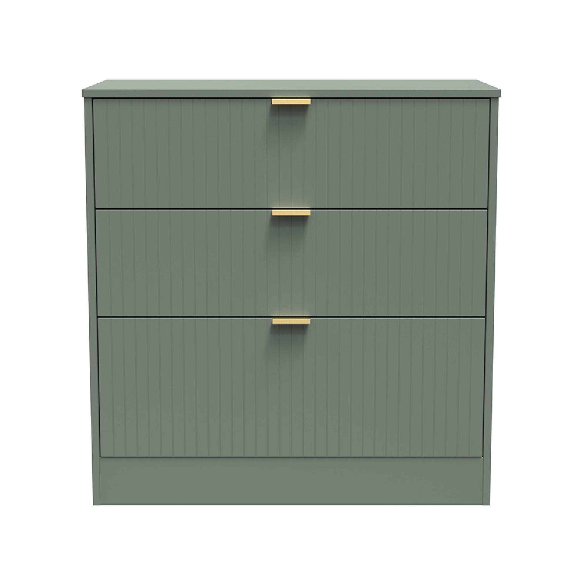 Nashville Chest - Deep - 3 Drawer - Green