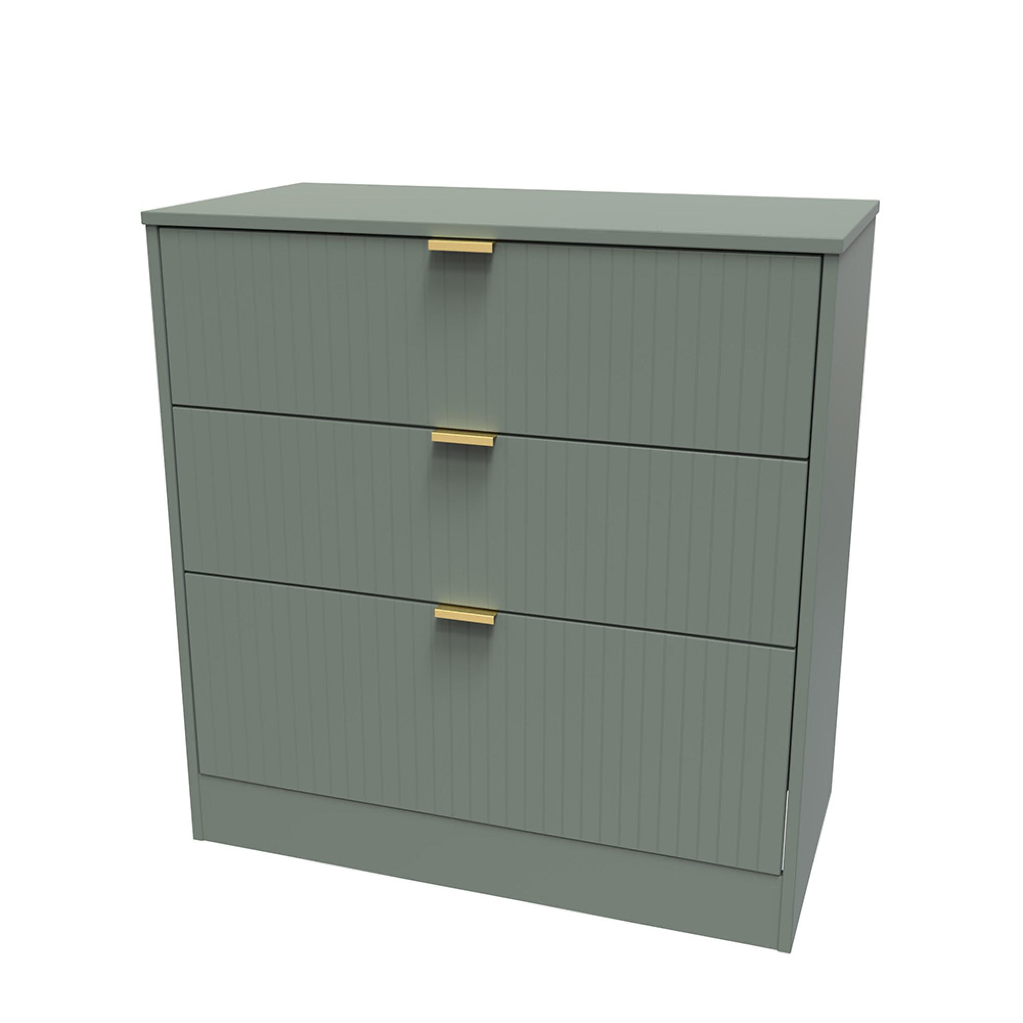 Nashville Chest - Deep - 3 Drawer - Green