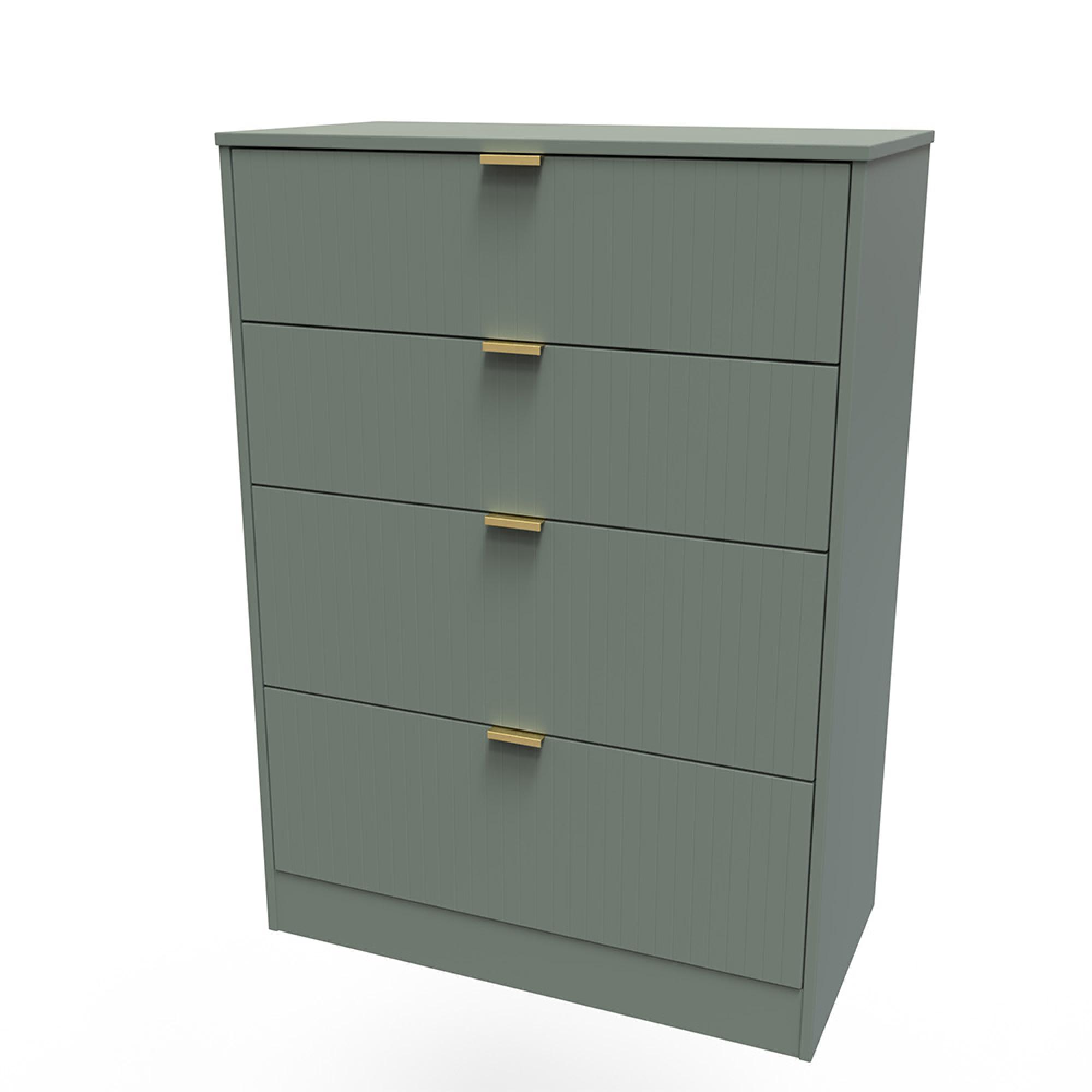 Nashville Chest - Deep - 4 Drawer - Green