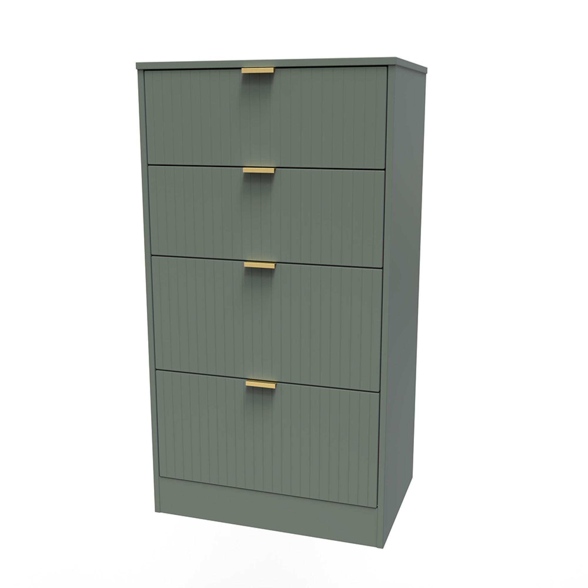 Nashville Chest - Deep Midi - 4 Drawer - Green