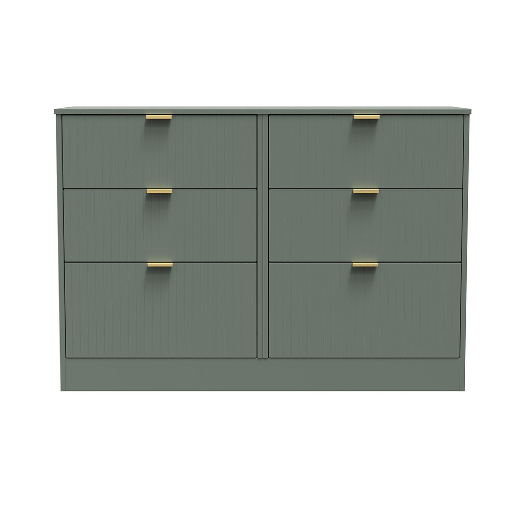 Nashville Chest - Midi - 6 Drawer - Green
