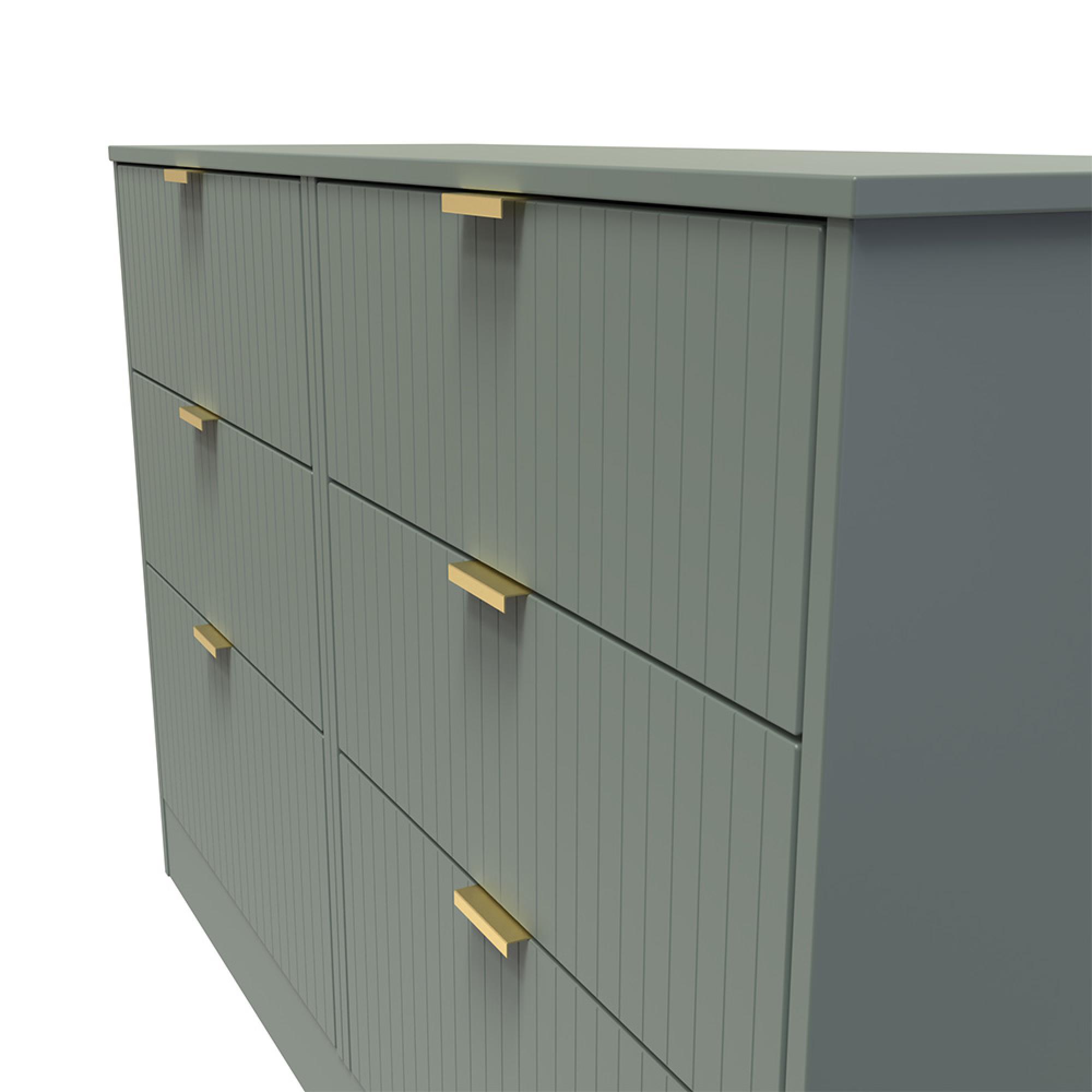 Nashville Chest - Midi - 6 Drawer - Green