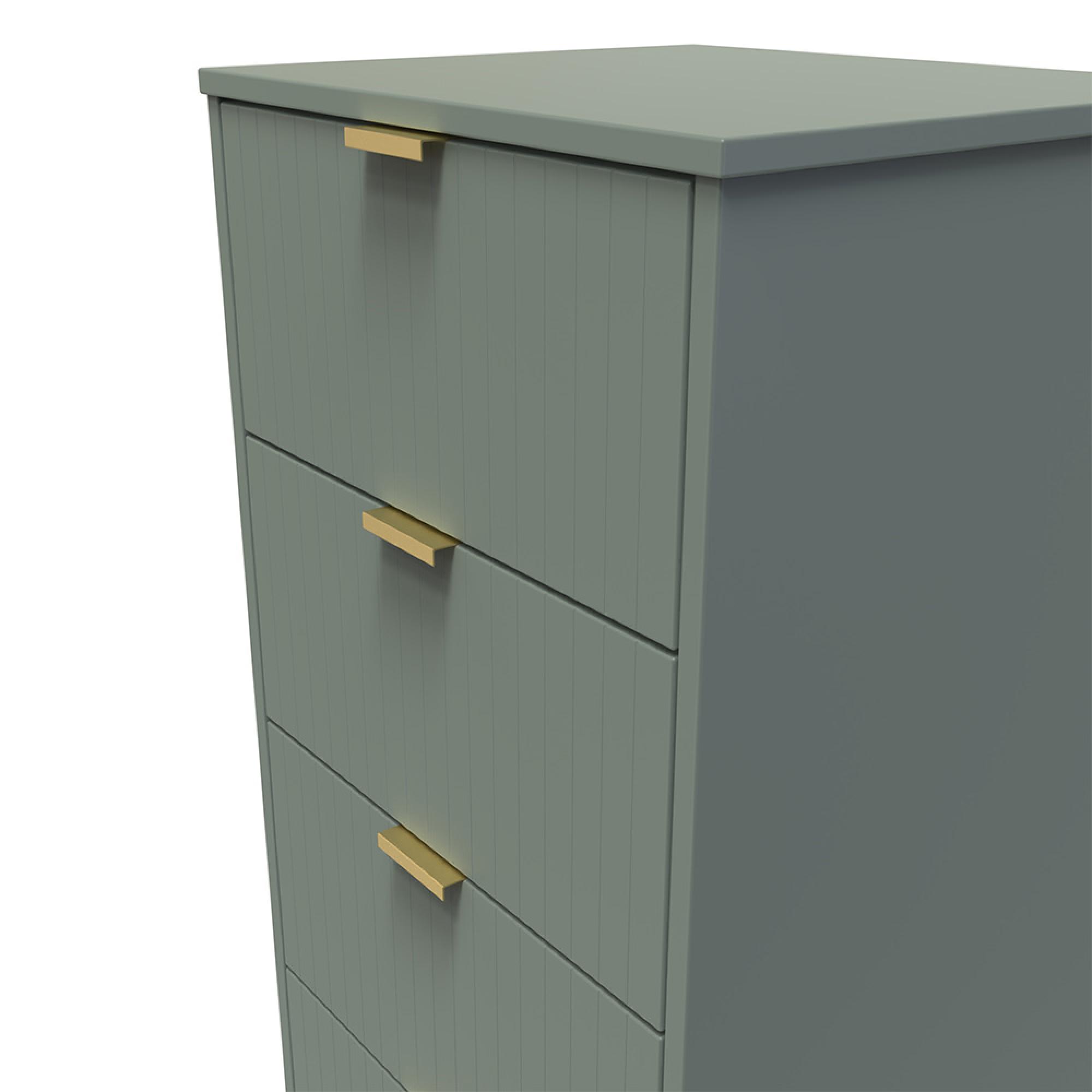 Nashville Chest - Narrow - 5 Drawer - Green