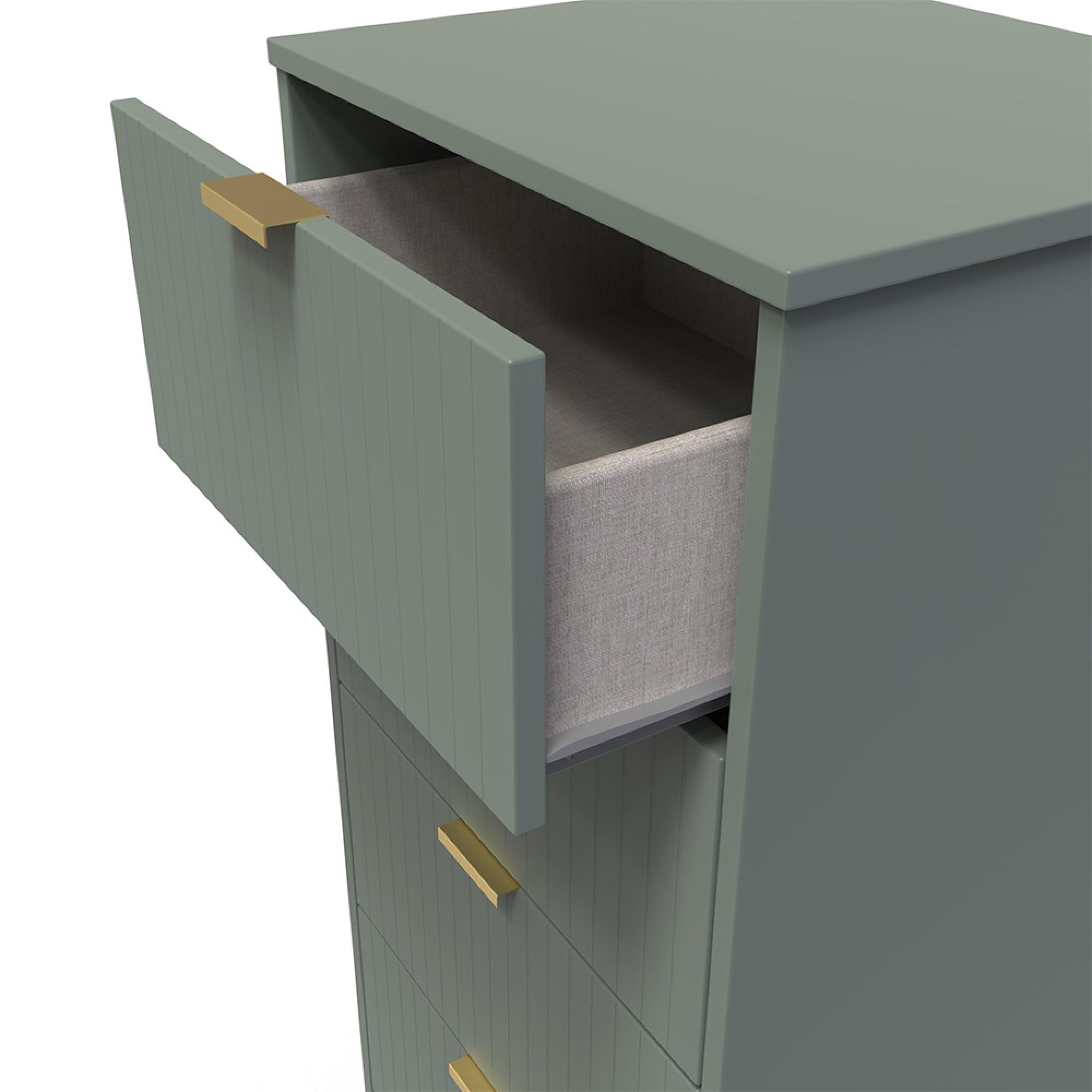 Nashville Chest - Narrow - 5 Drawer - Green
