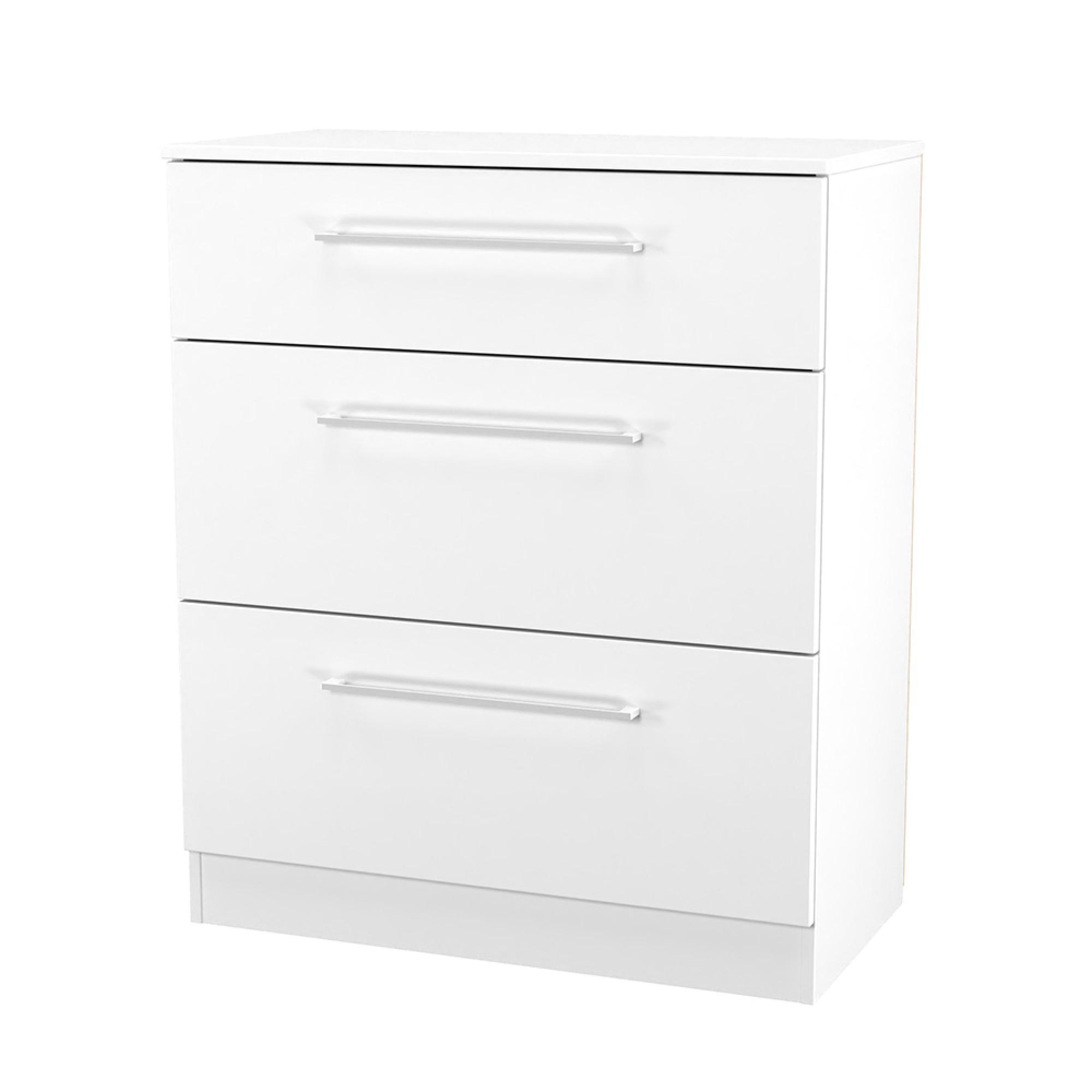 Worcester Chest - 3 Drawer - Deep - White