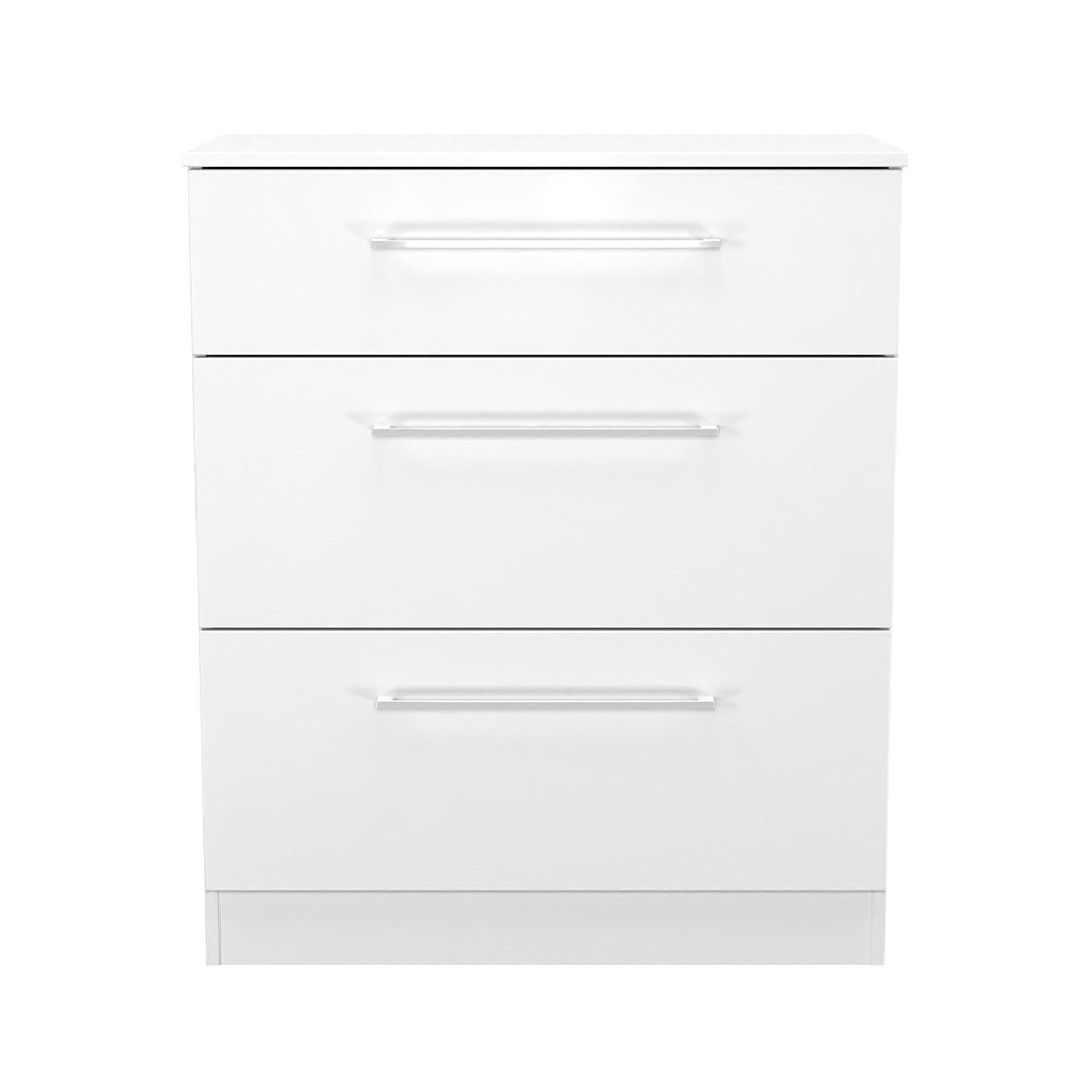 Worcester Chest - 3 Drawer - Deep - White