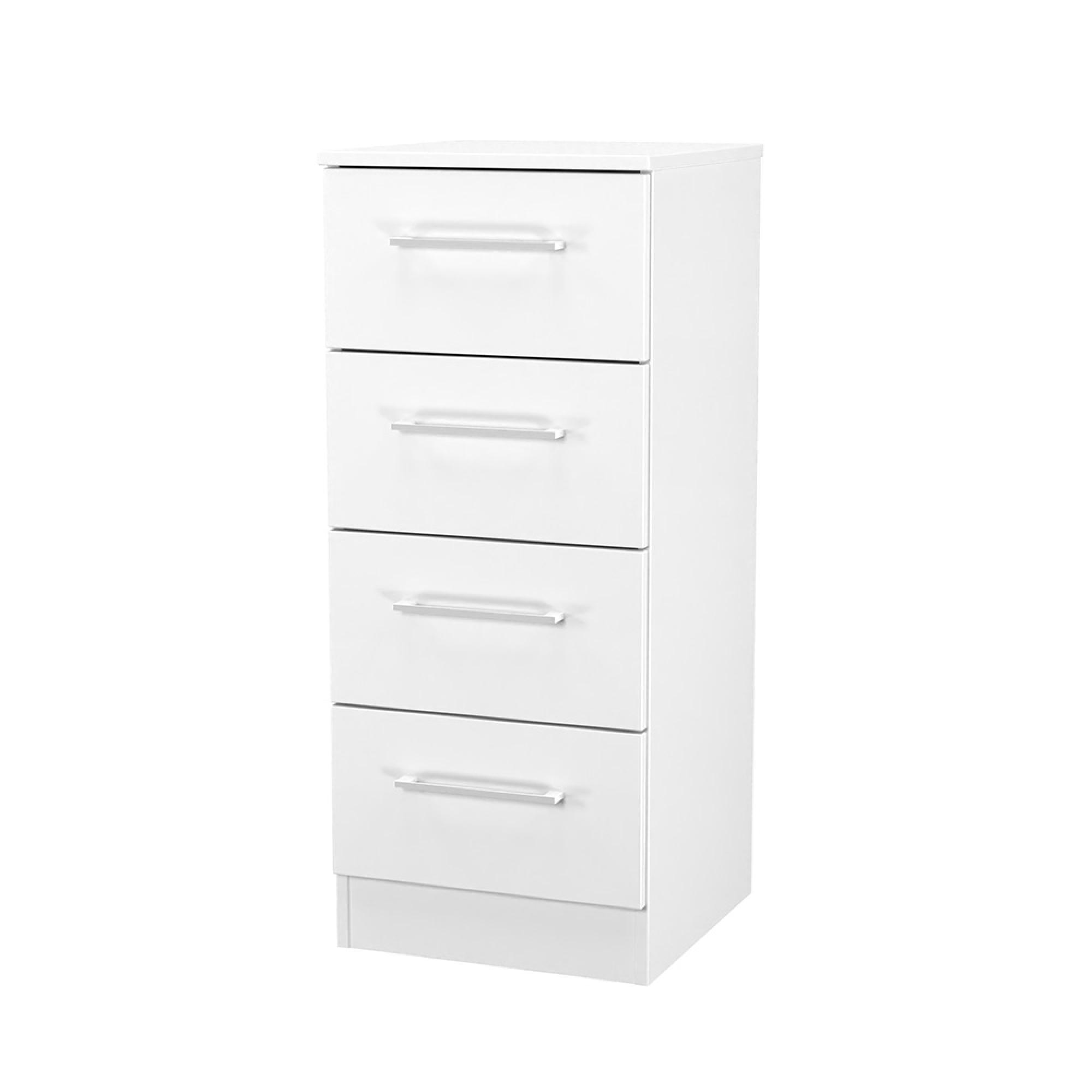 Worcester Chest - 4 Drawer - Narrow - White