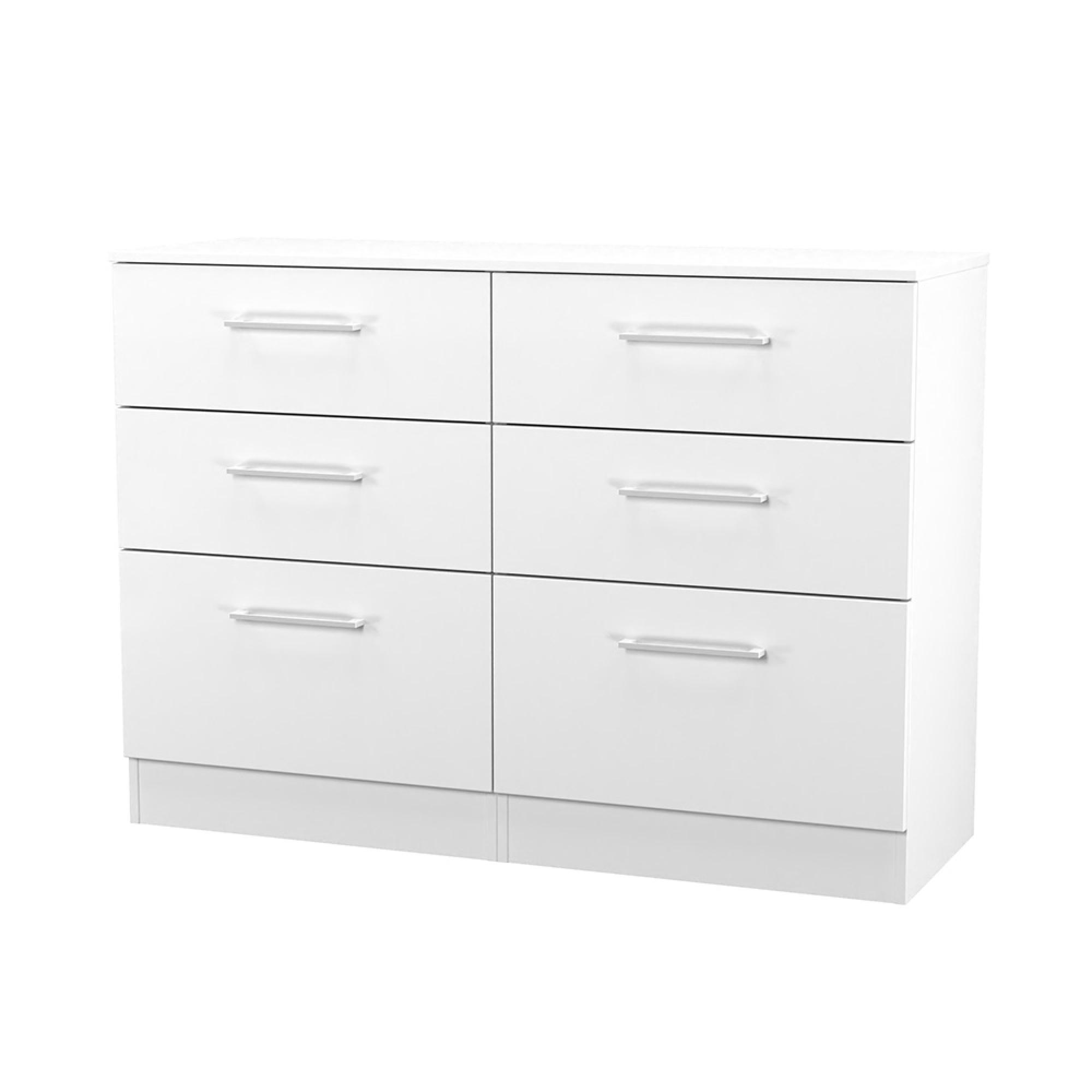 Worcester Chest - 6 Drawer - Midi - White