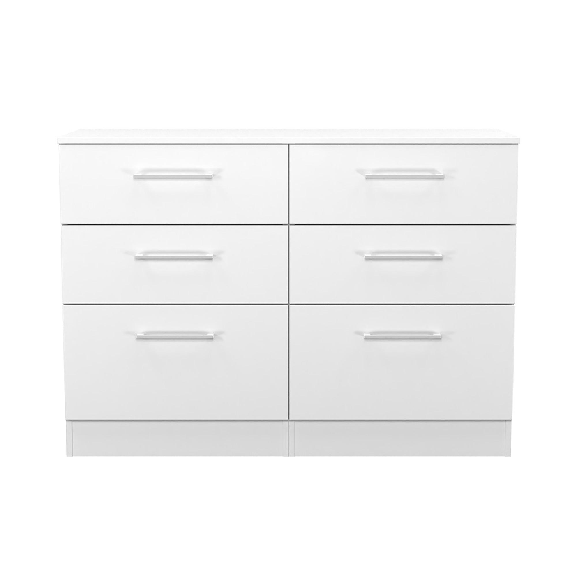 Worcester Chest - 6 Drawer - Midi - White