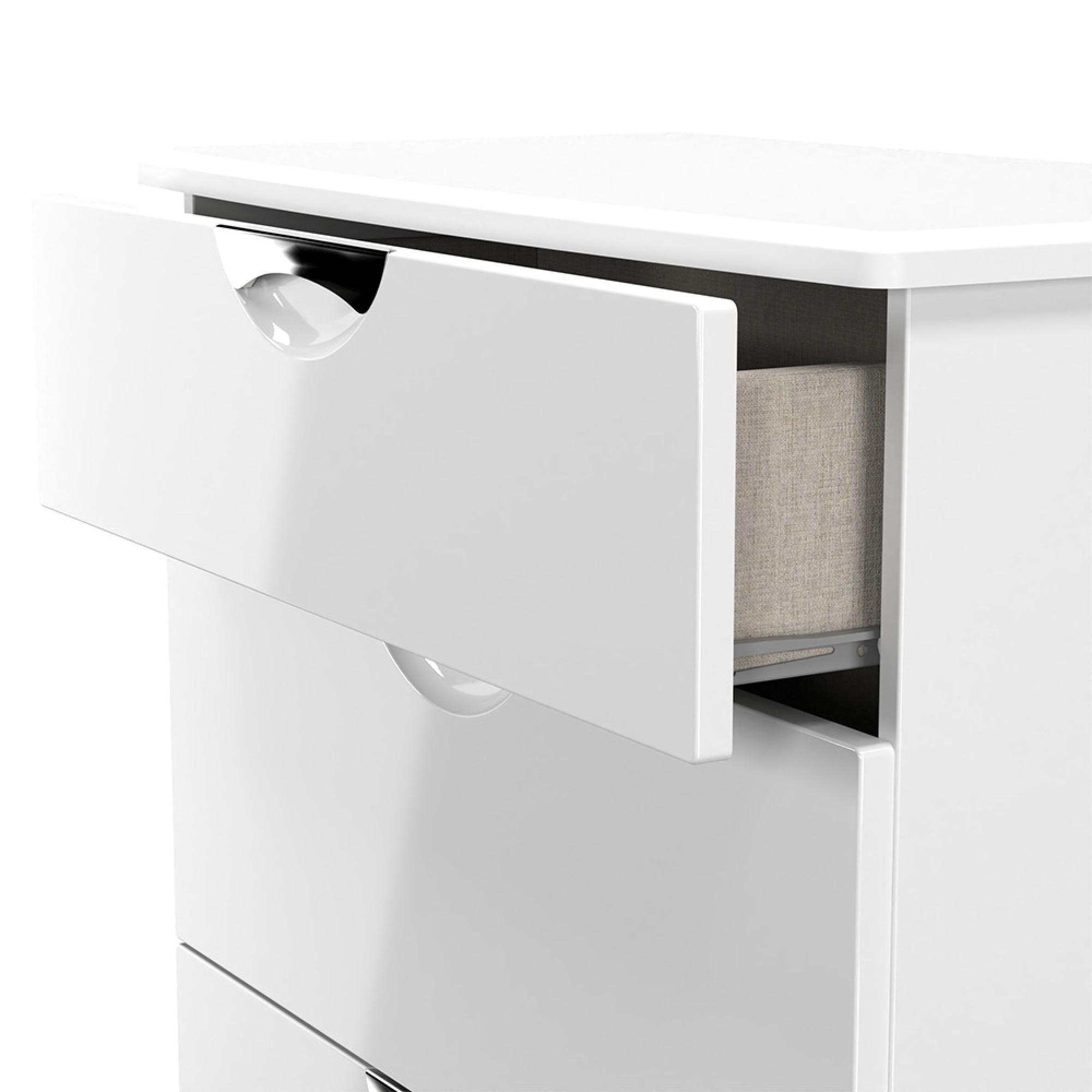 Camden Chest - 3 Drawer - Deep - White Gloss