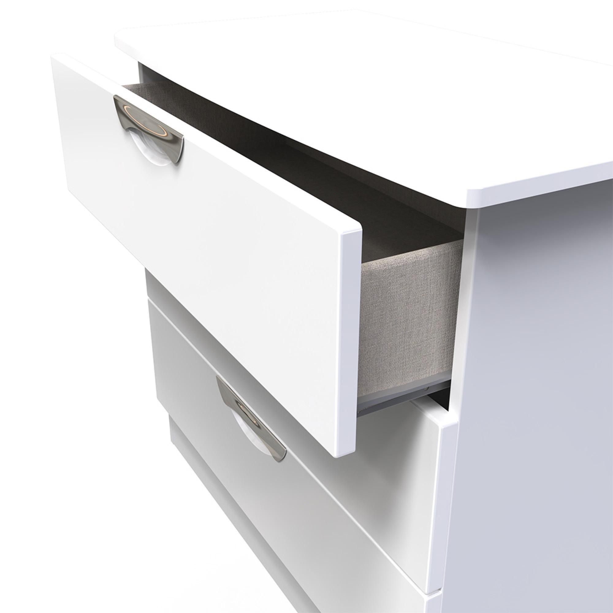 Camden Chest - 3 Drawer - Small - White Gloss