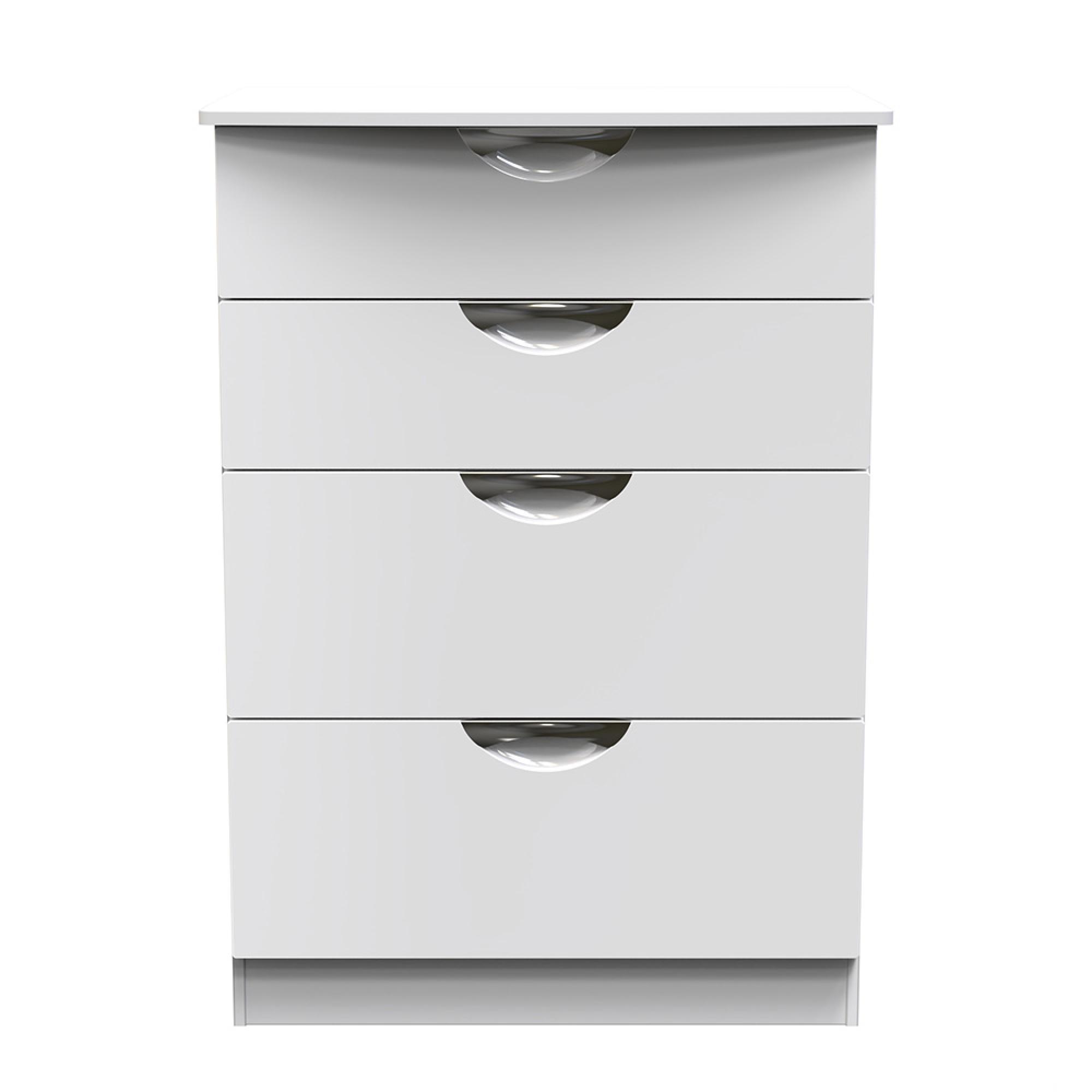 Camden Chest - 4 Drawer - Deep - White Gloss