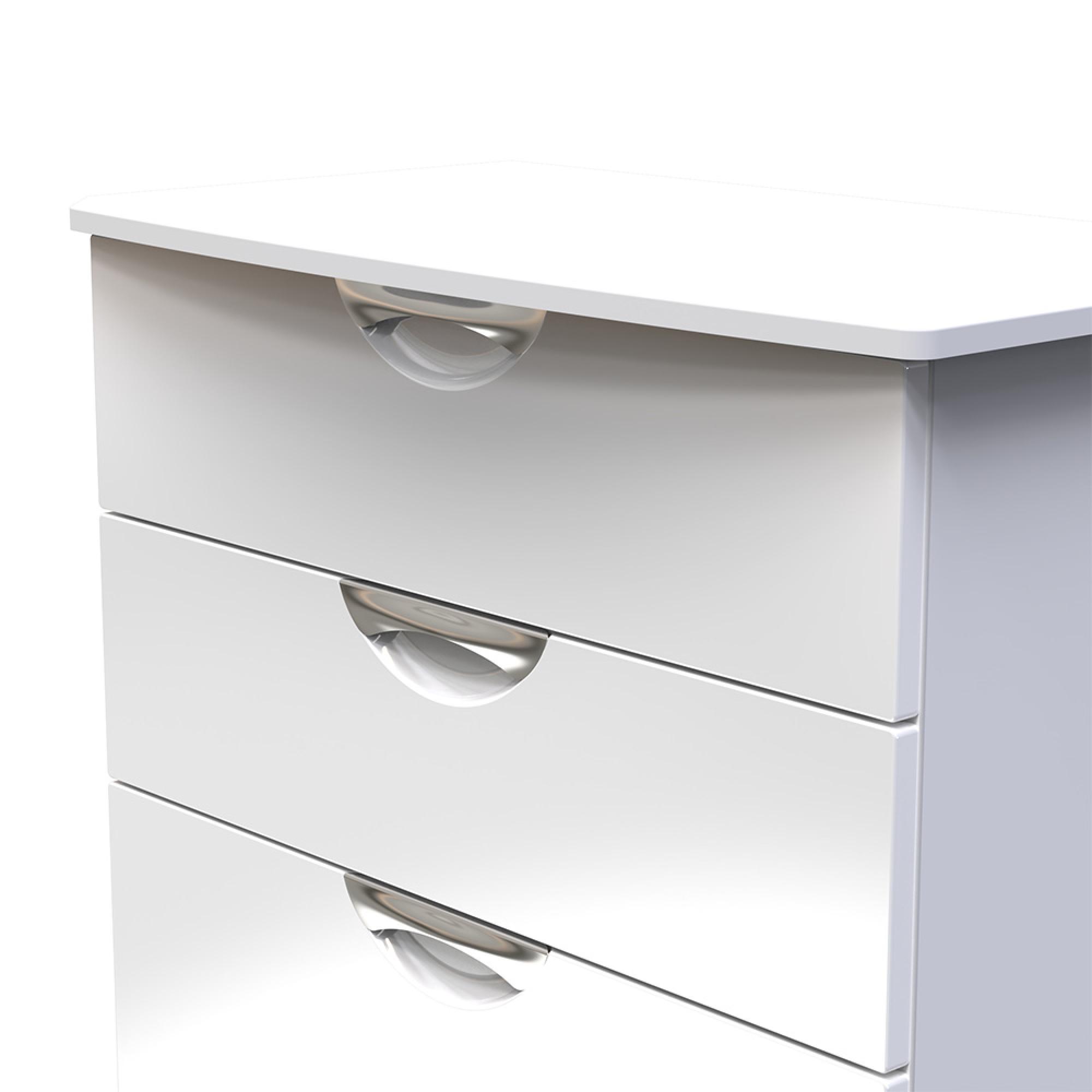 Camden Chest - 4 Drawer - Deep - White Gloss