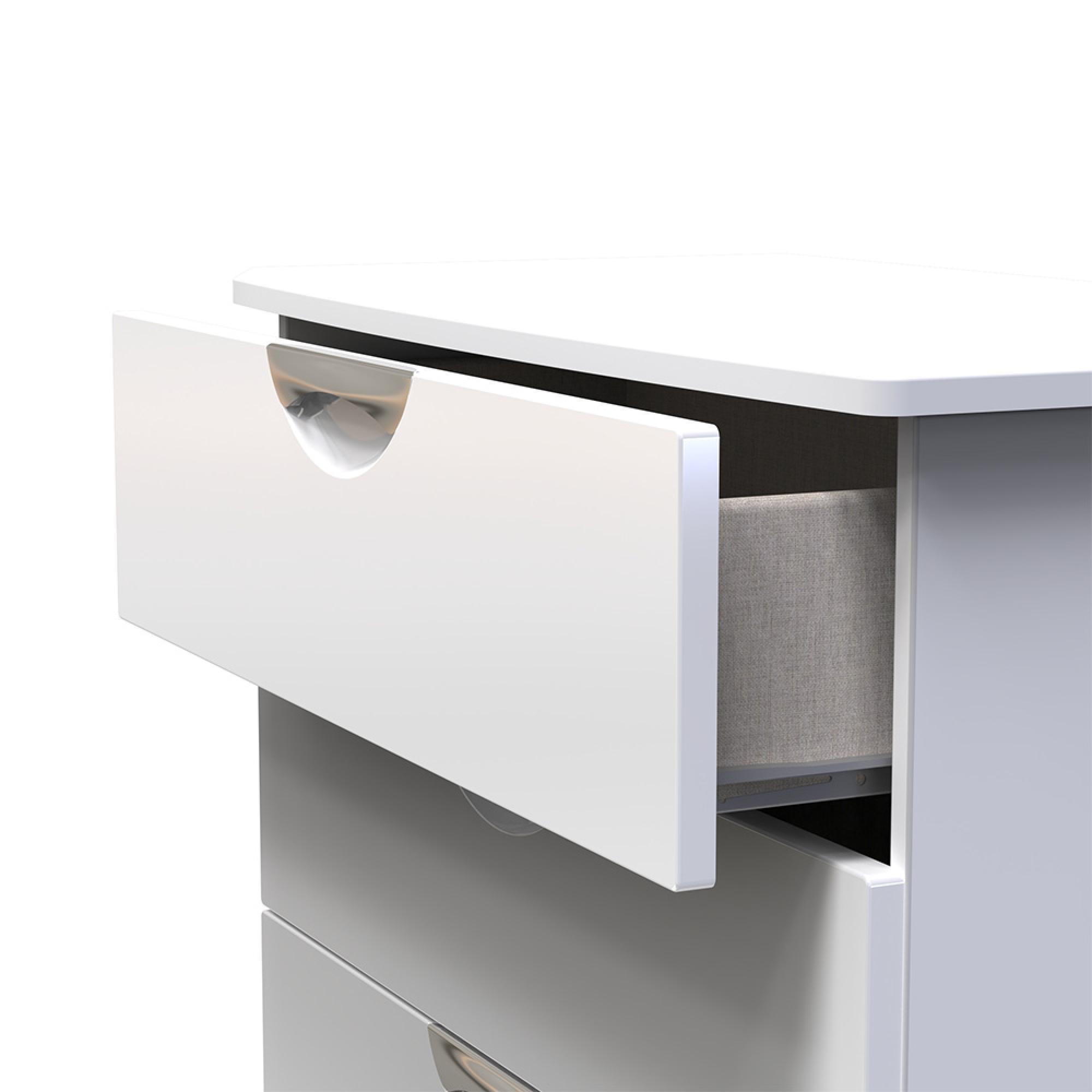 Camden Chest - 4 Drawer - Deep - White Gloss