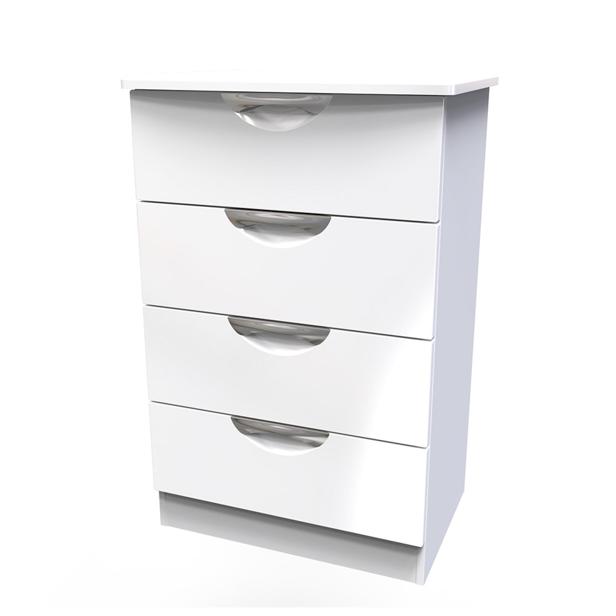 Camden Chest - 4 Drawer - Midi - White Gloss