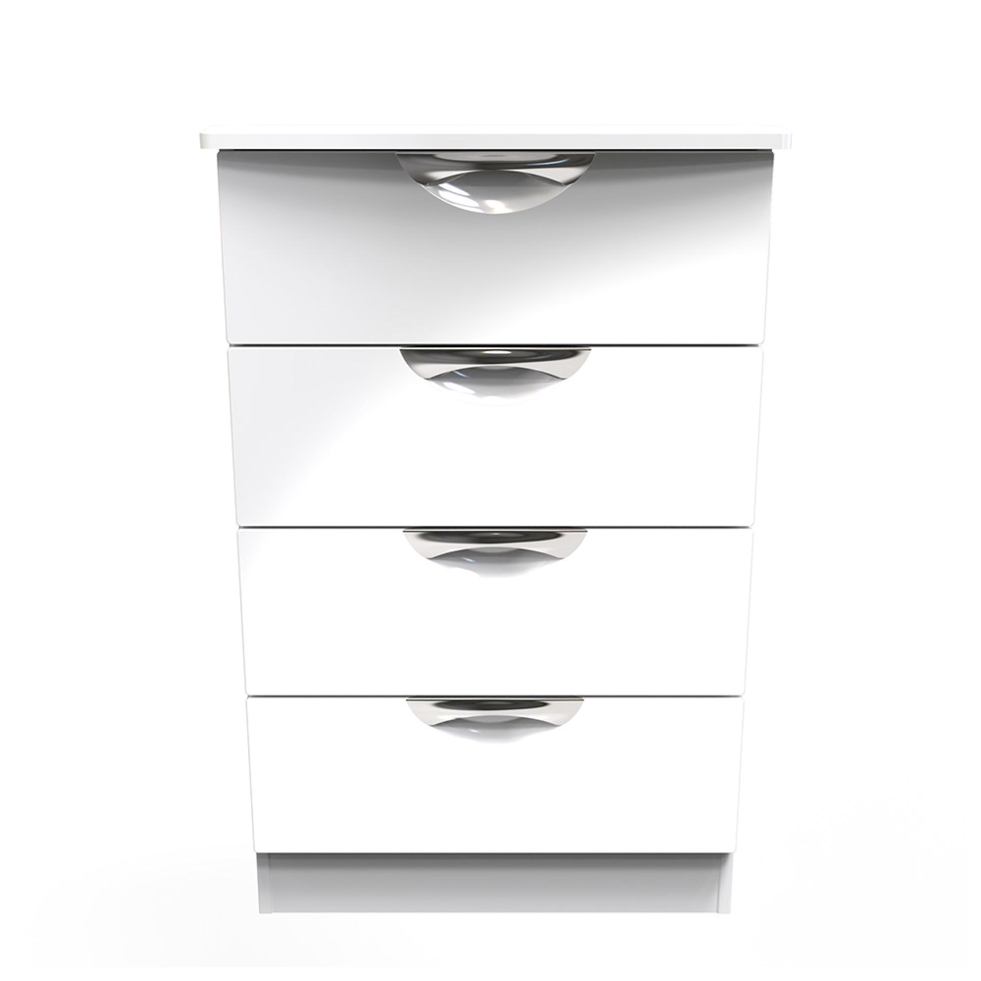Camden Chest - 4 Drawer - Midi - White Gloss