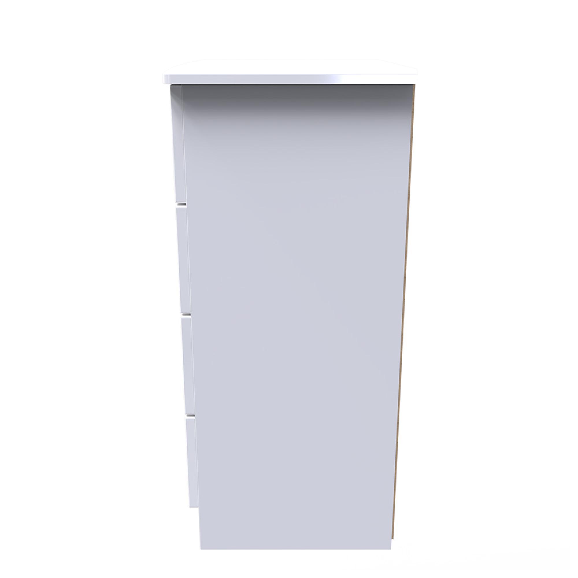 Camden Chest - 4 Drawer - Midi - White Gloss